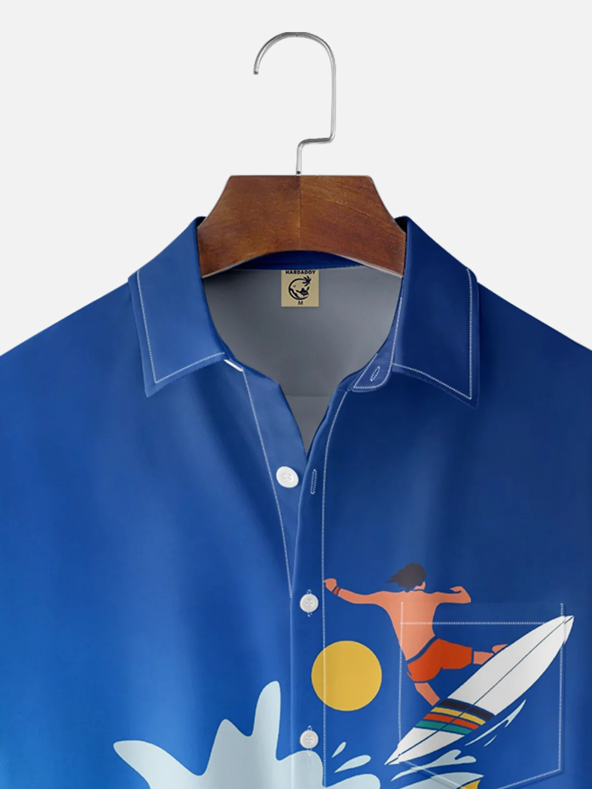 Hardaddy X Artist Stephen Wade Moisture-wicking Sea Surfing Chest Pocket Hawaiian Shirt