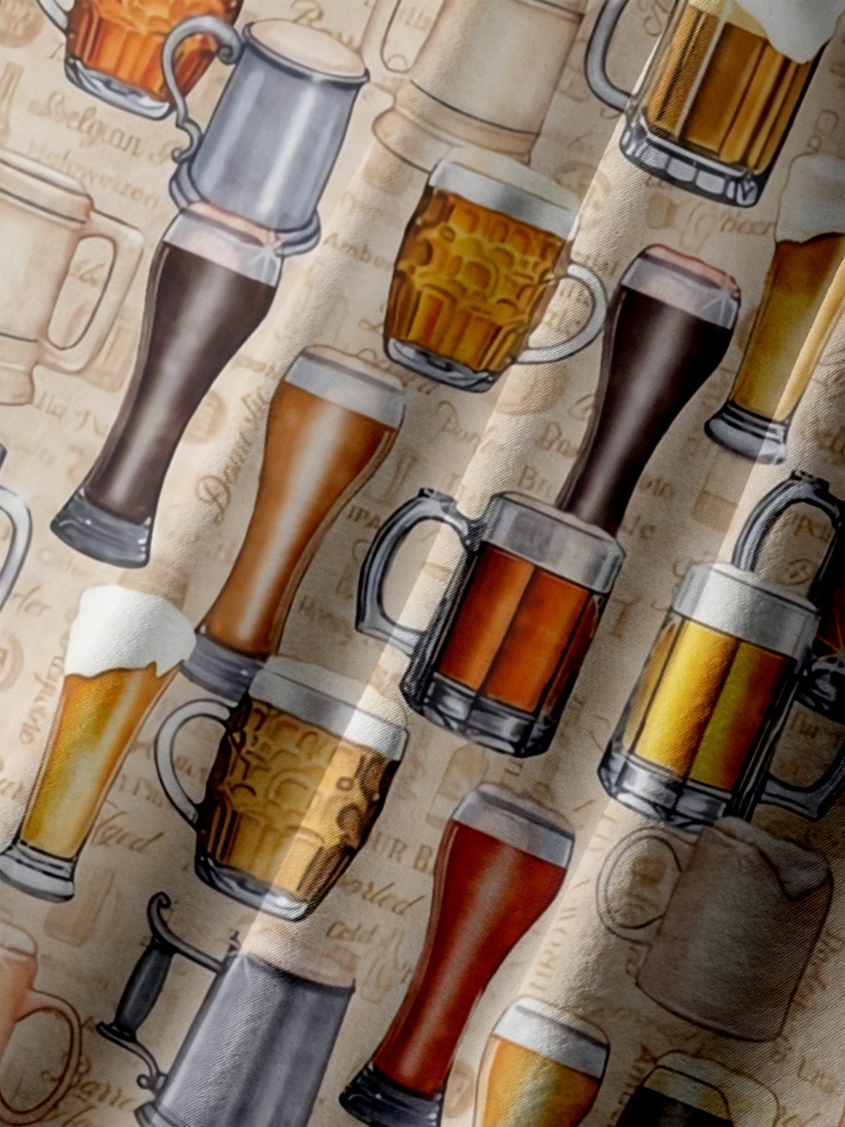 Big Size Moisture-wicking Beer Chest Pocket Hawaiian Shirt