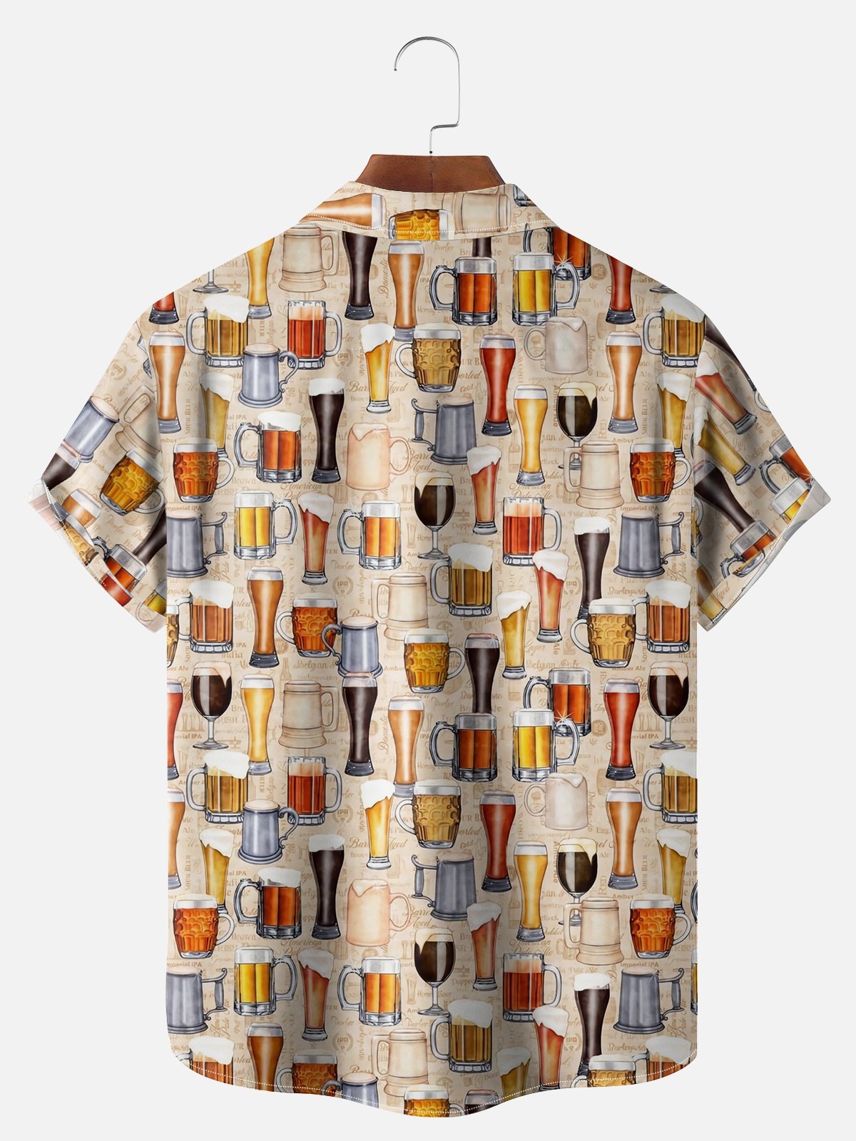 Big Size Moisture-wicking Beer Chest Pocket Hawaiian Shirt