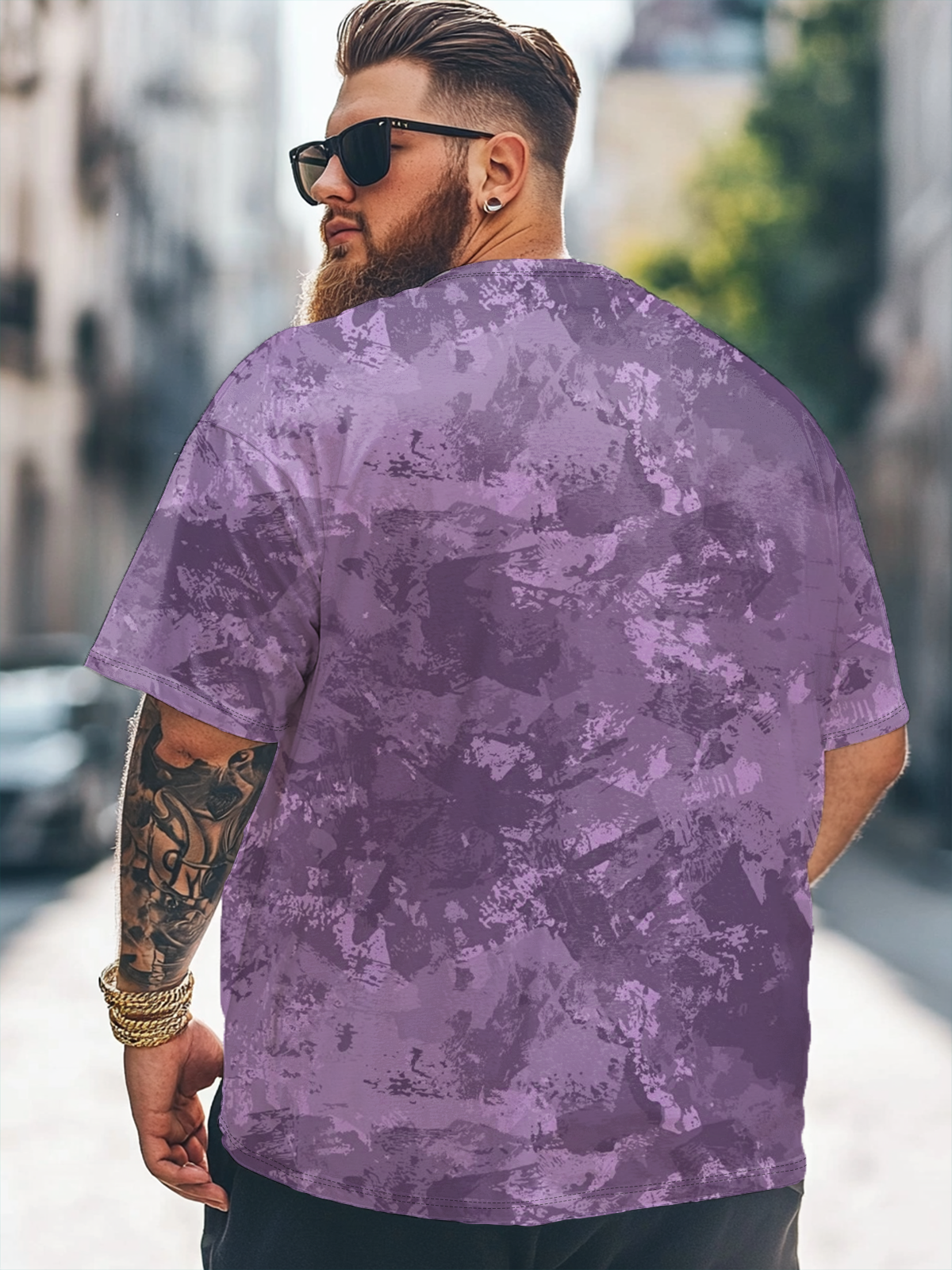 Big Size Men's US Marine Corps Artistic Loose T-shirt