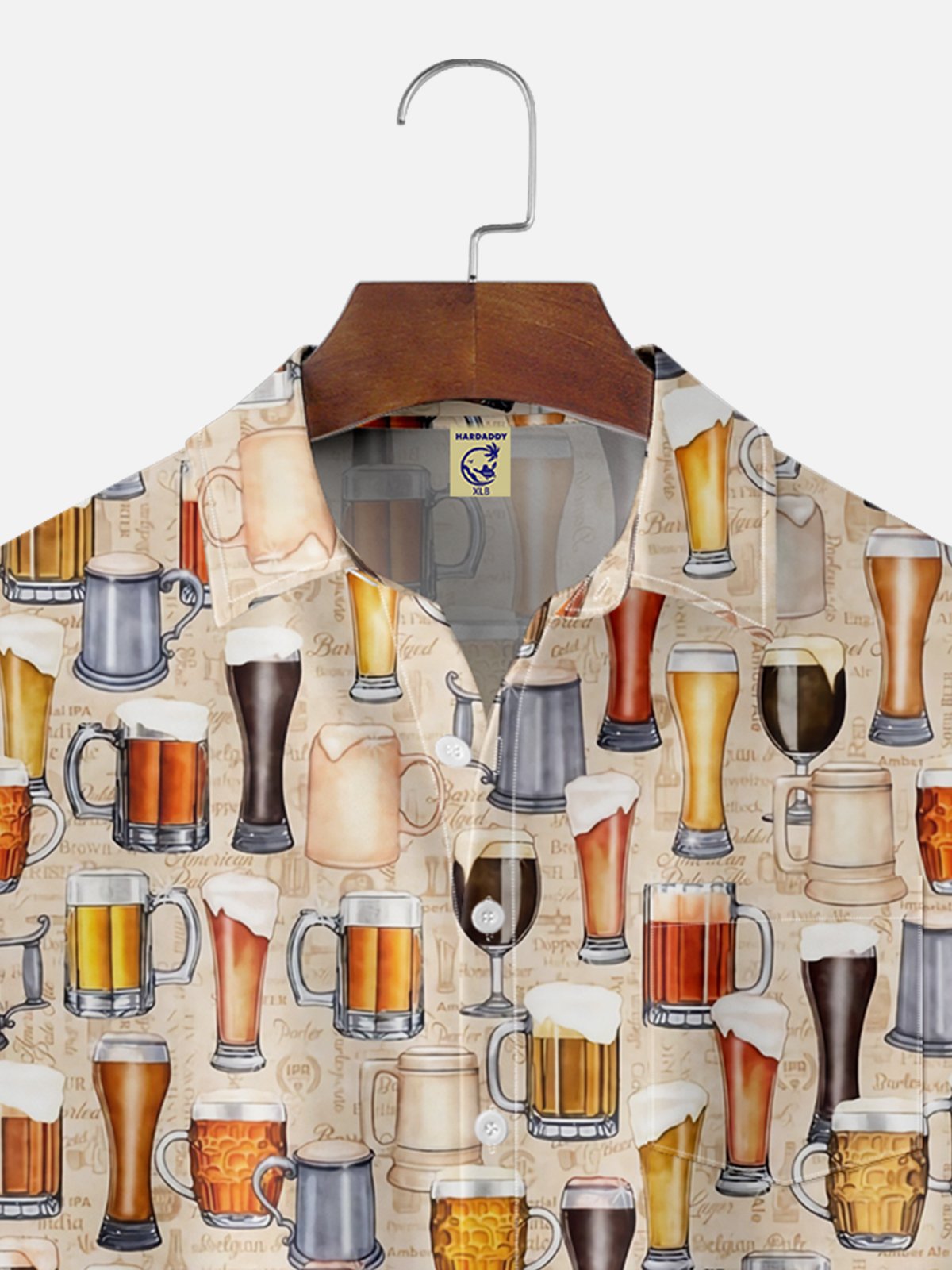 Big Size Moisture-wicking Beer Chest Pocket Hawaiian Shirt