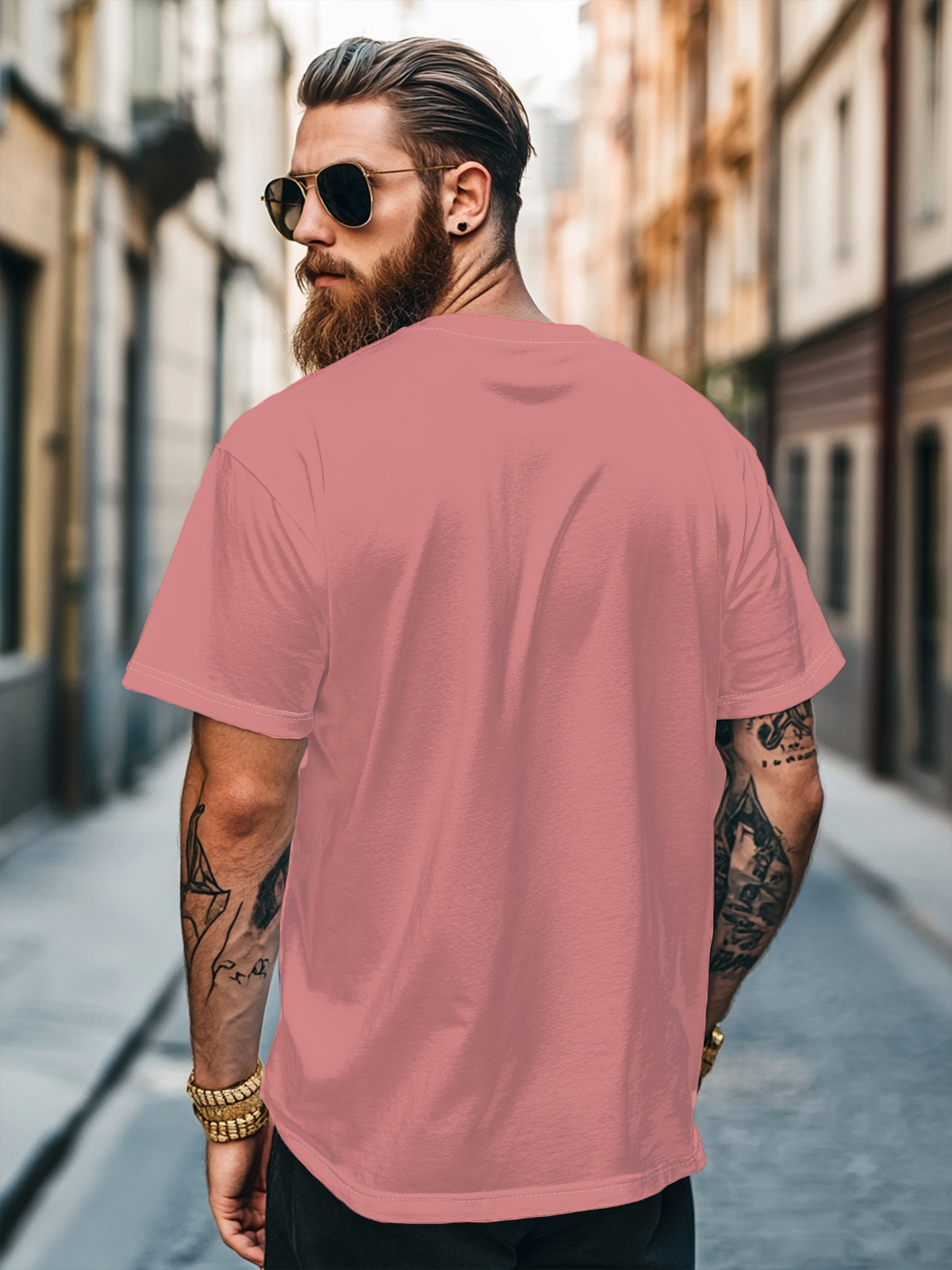 Men's American Flag Beer Letters Fitted T-shirts
