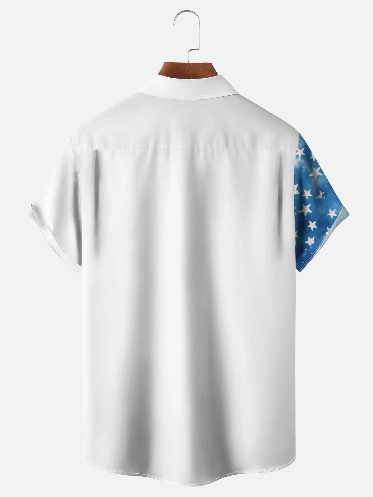 Moisture-wicking Independence Day American Flag Chest Pocket Casual Shirt