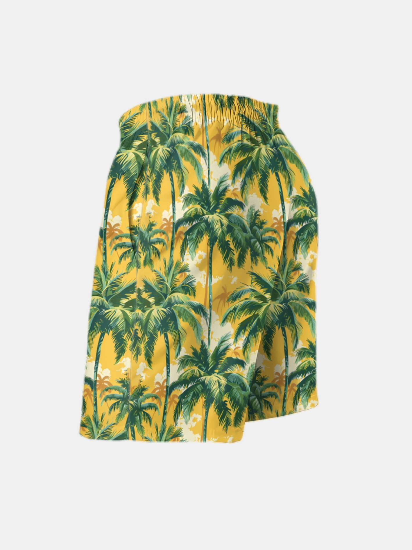 Men's Swim Trunks Hawaiian Tropical Palm Tree Beach Shorts with Pockets