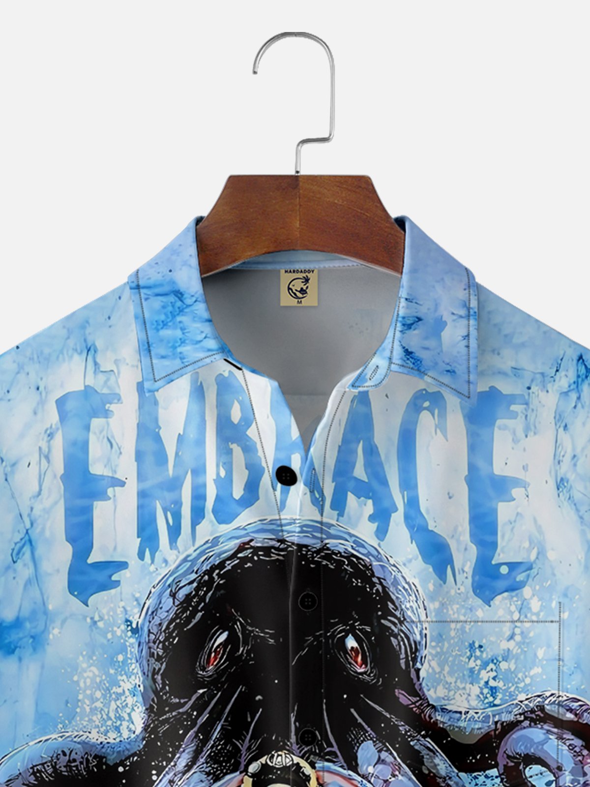 Moisture-wicking Abyss Diver Octopus Chest Pocket Hawaiian Shirt