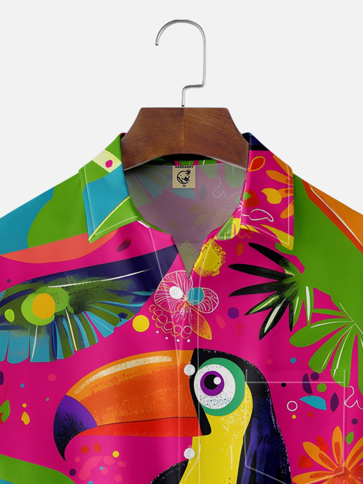 Moisture-wicking Toucan Chest Pocket Hawaiian Shirt
