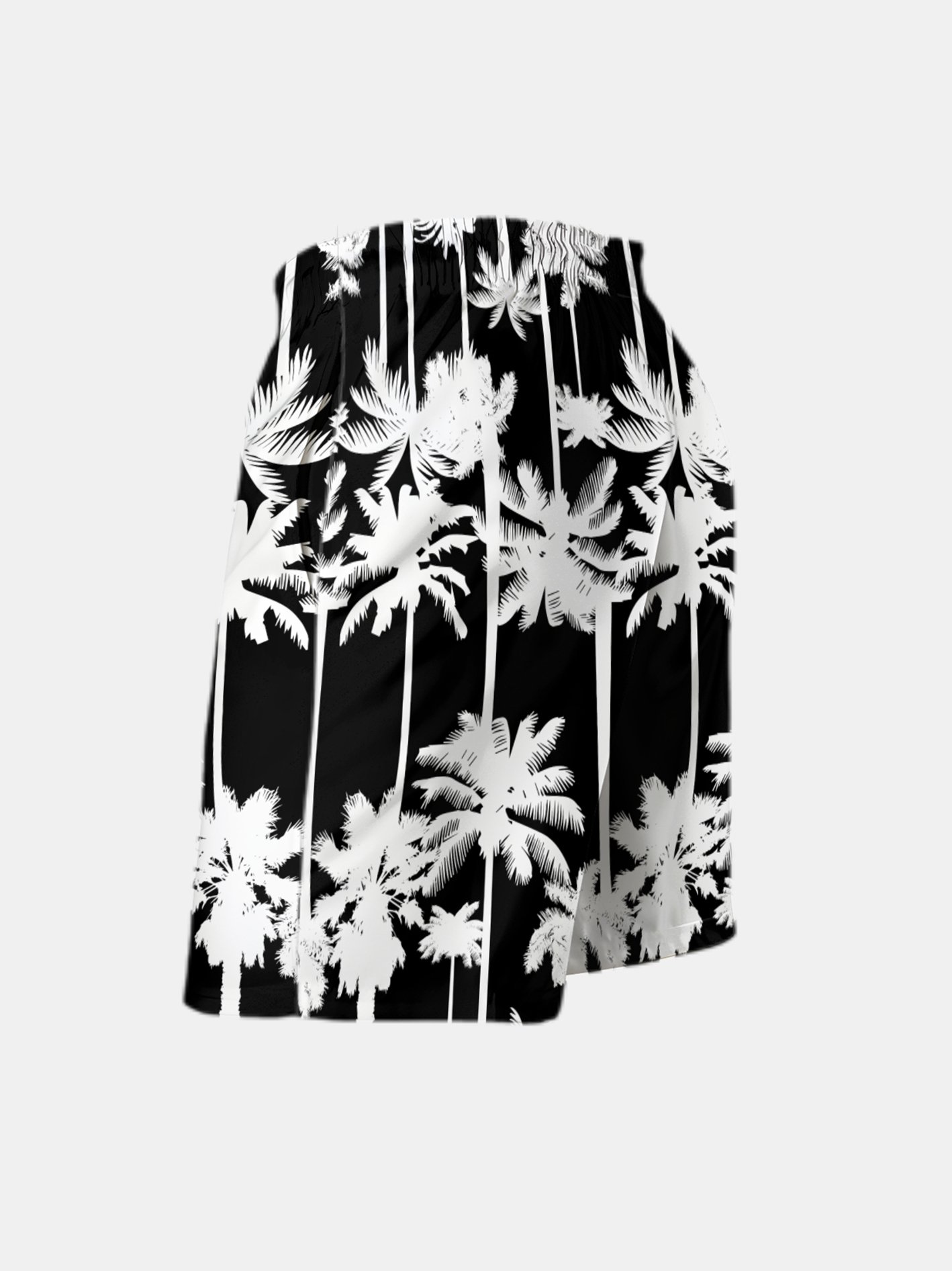 Men's Swim Trunks Hawaiian Tropical Palm Tree Beach Shorts with Pockets