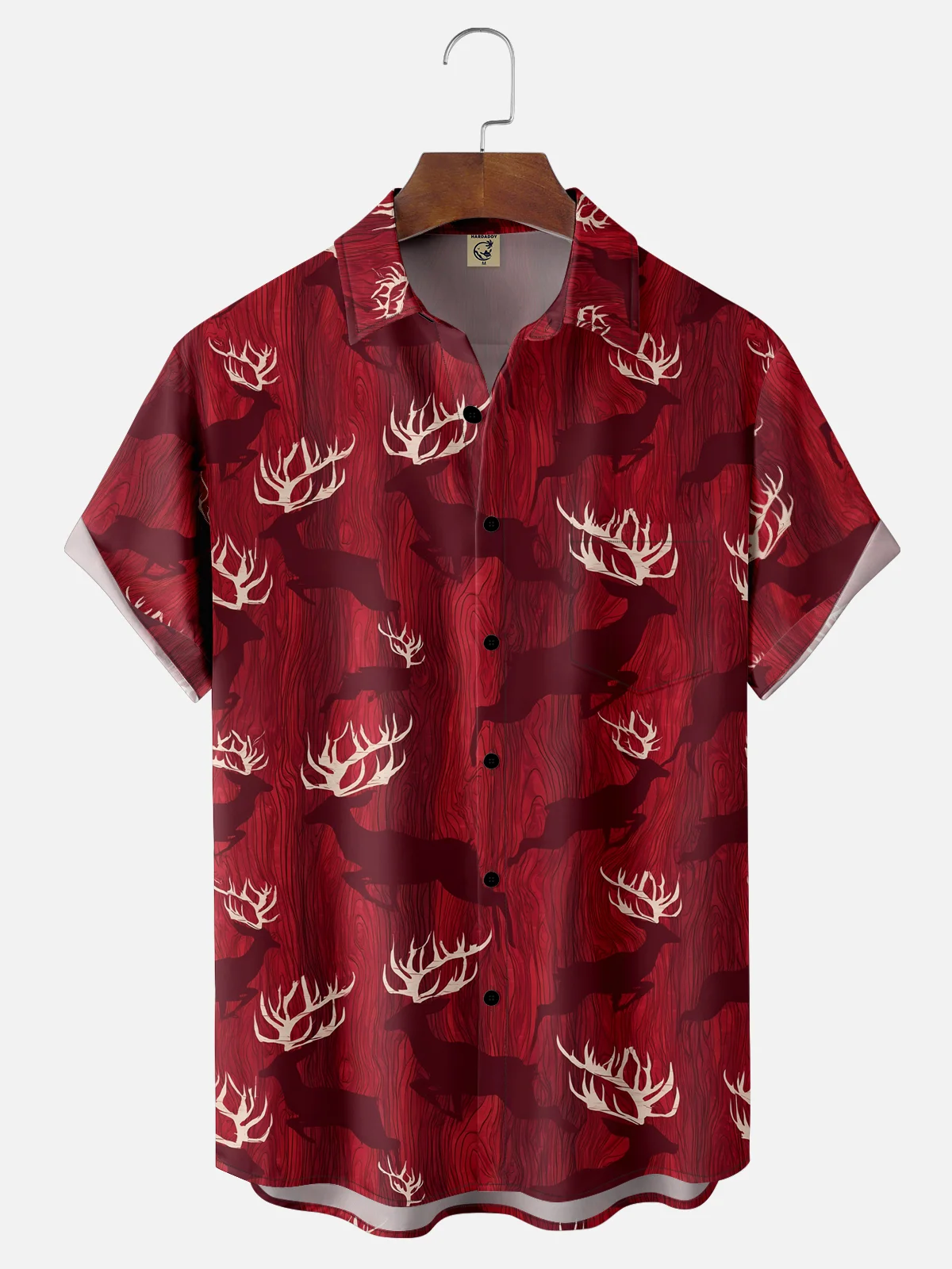 Moisture-wicking Canada Day Elk Chest Pocket Casual Shirt