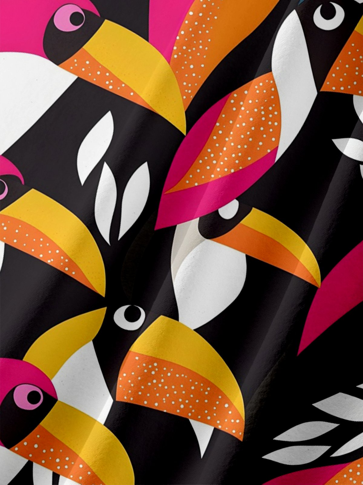 Moisture-wicking Toucan Chest Pocket Hawaiian Shirt