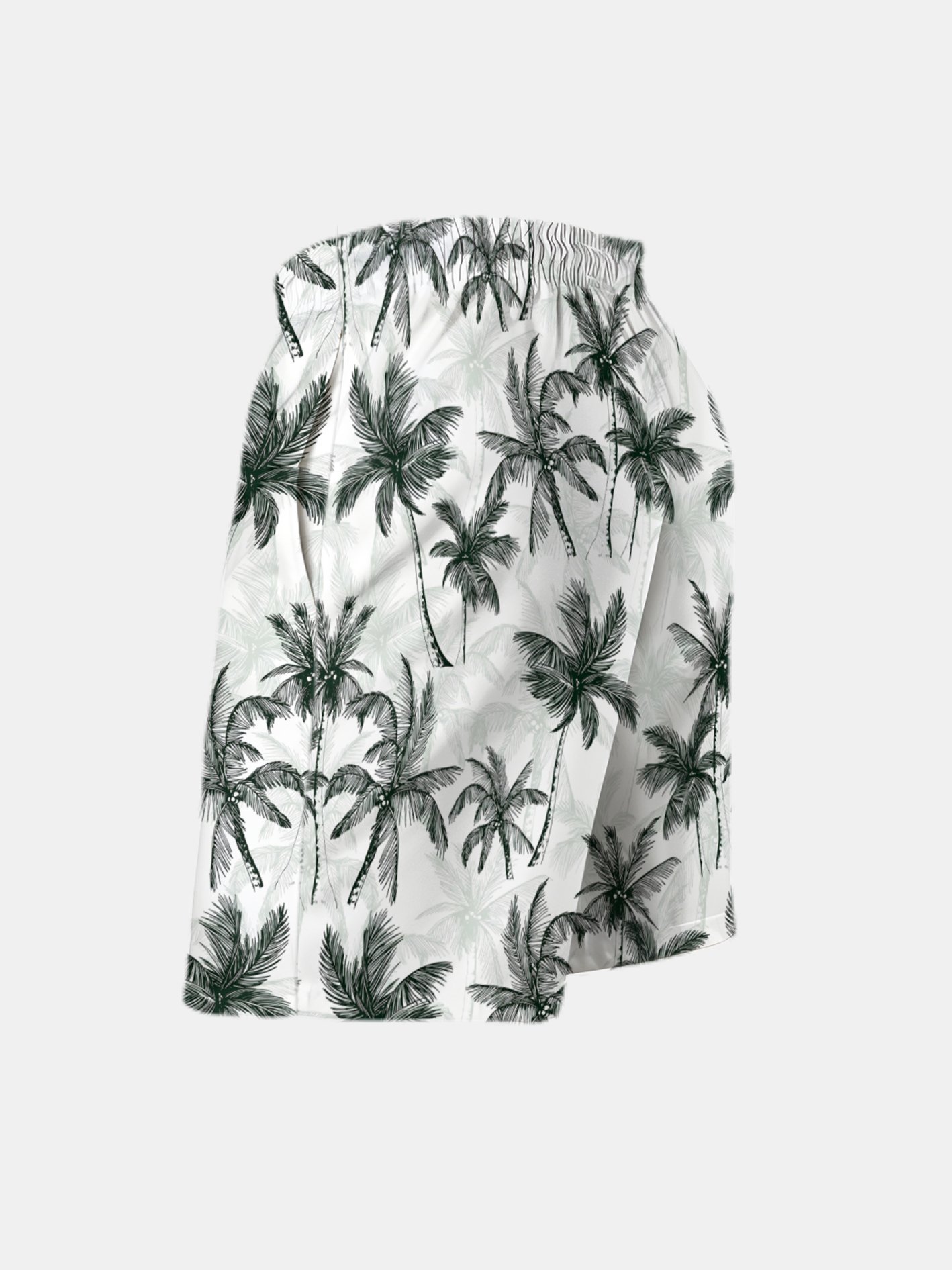 Men's Swim Trunks Hawaiian Tropical Palm Tree Beach Shorts with Pockets