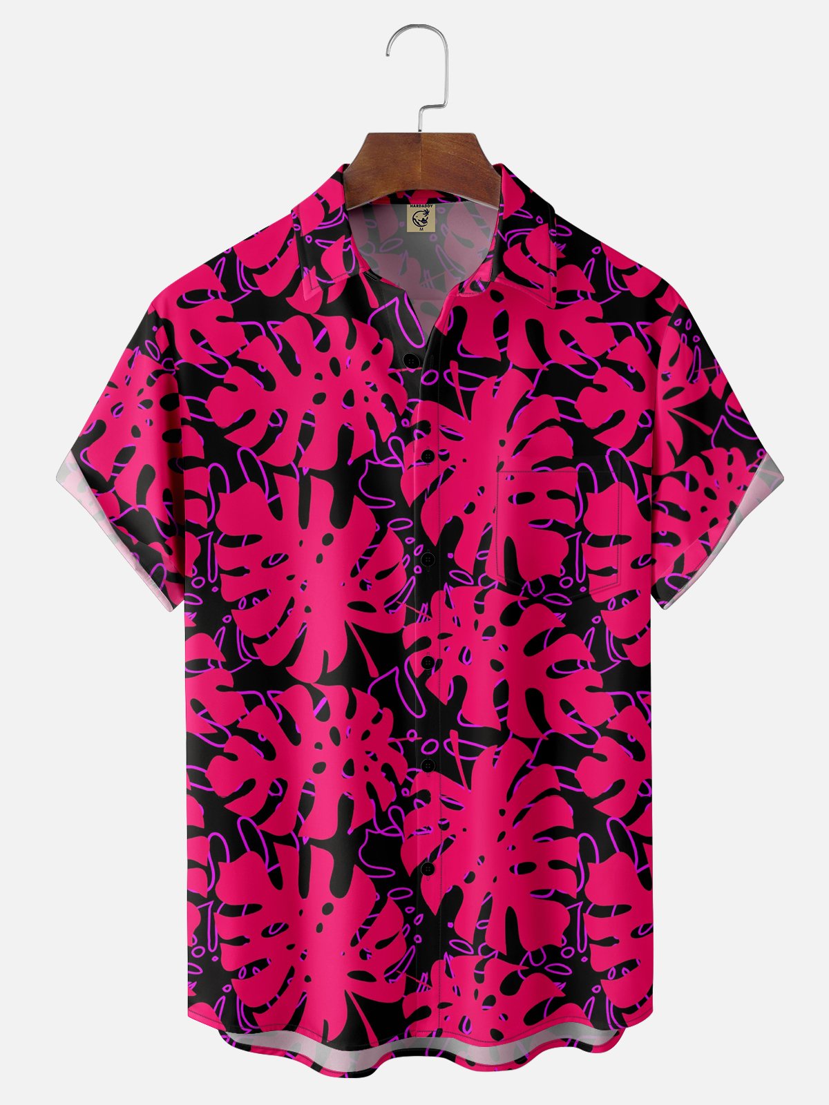 Moisture Wicking Tropical Greens Chest Pocket Hawaiian Shirt
