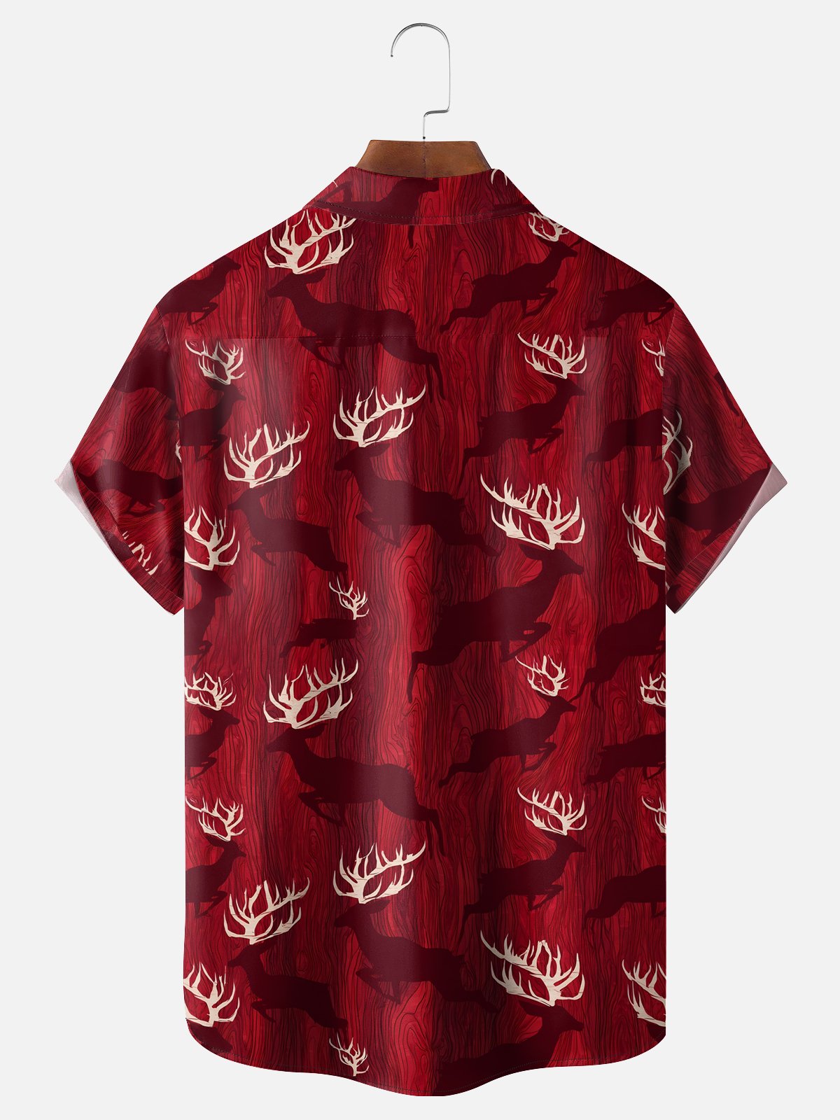 Moisture-wicking Canada Day Elk Chest Pocket Casual Shirt
