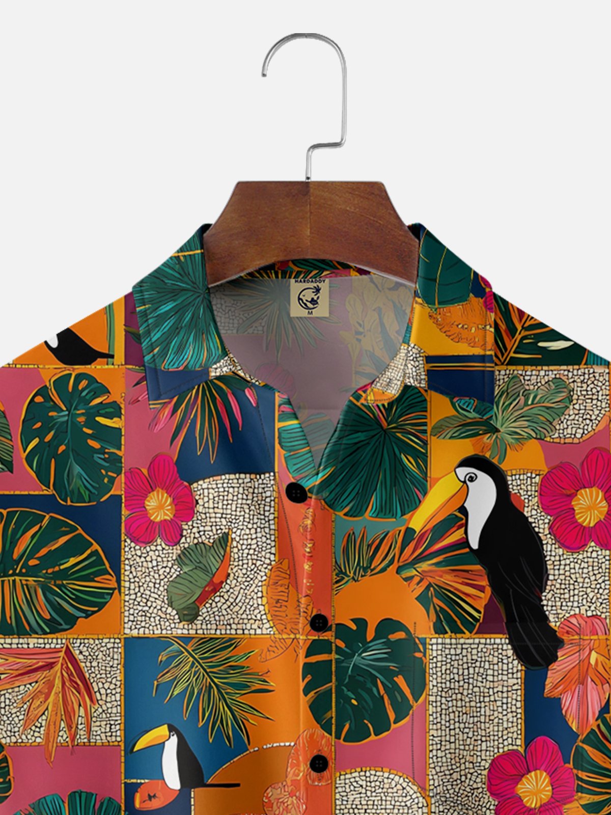 Moisture-wicking Toucan Chest Pocket Hawaiian Shirt