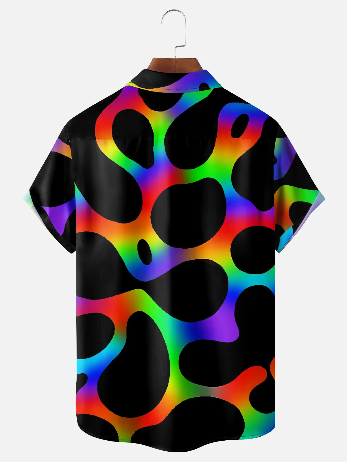 Moisture-wicking Dreamy Fun Colorful Art Abstract Chest Pocket Casual Shirt