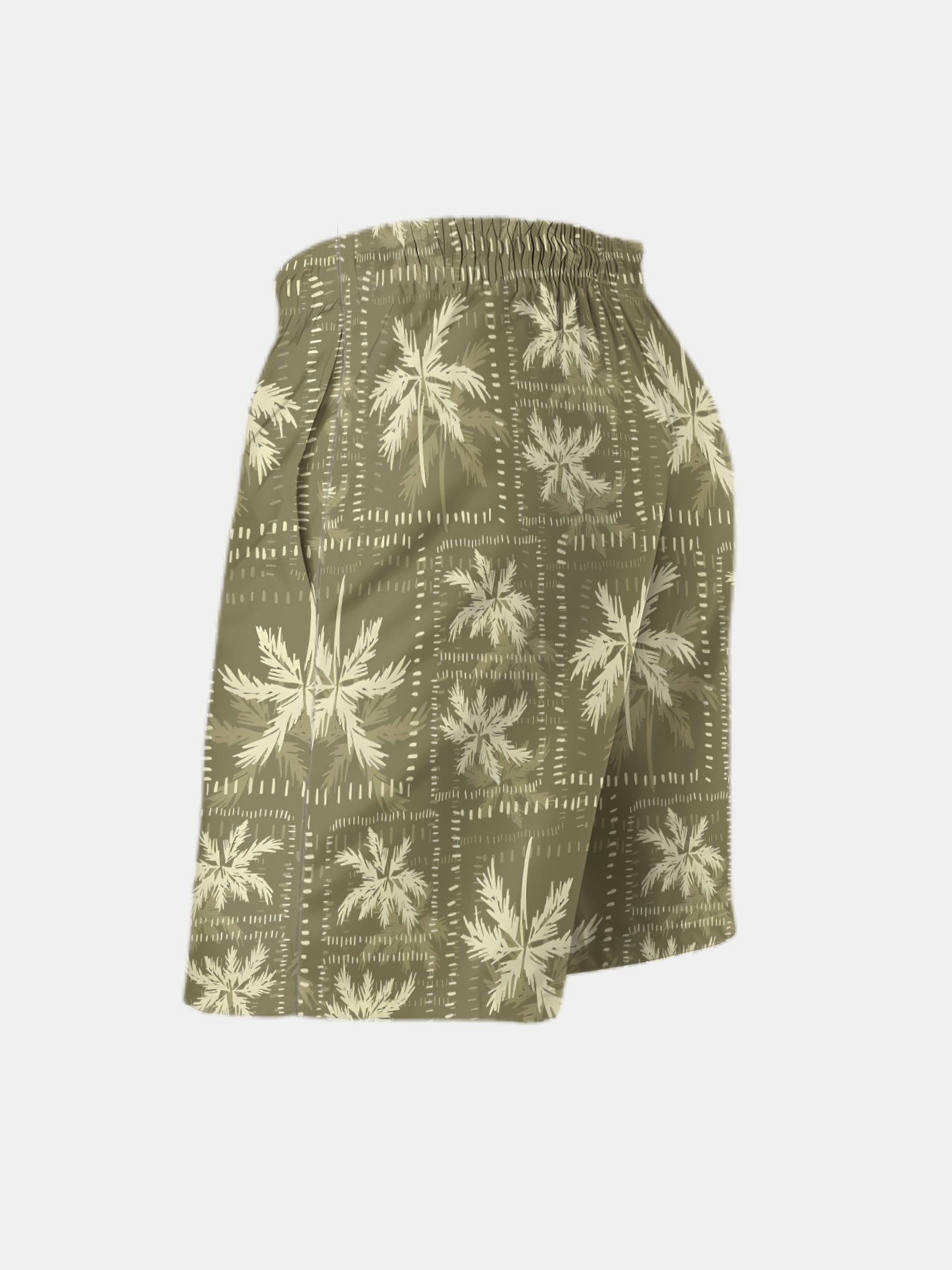 Men's Swim Trunks Hawaiian Tropical Palm Tree Beach Shorts with Pockets