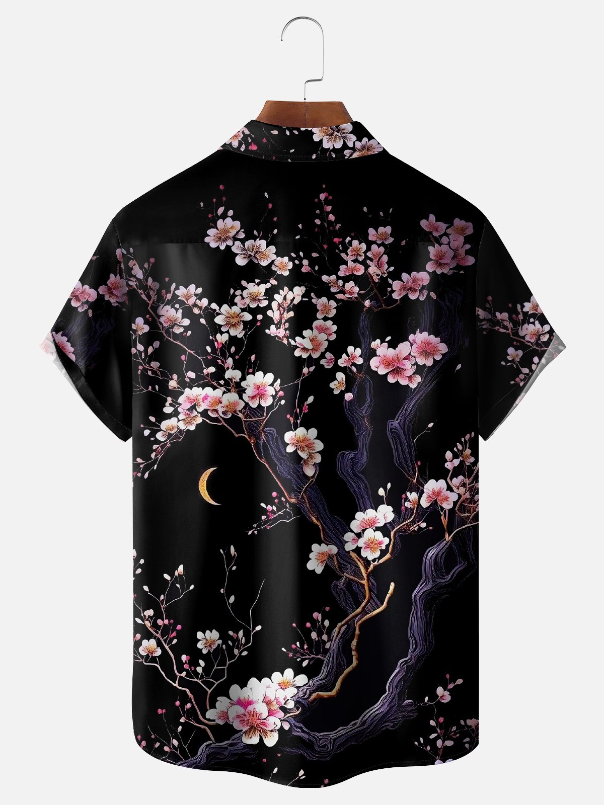 Moisture-wicking Japanese Sakura Chest Pocket Hawaiian Shirt