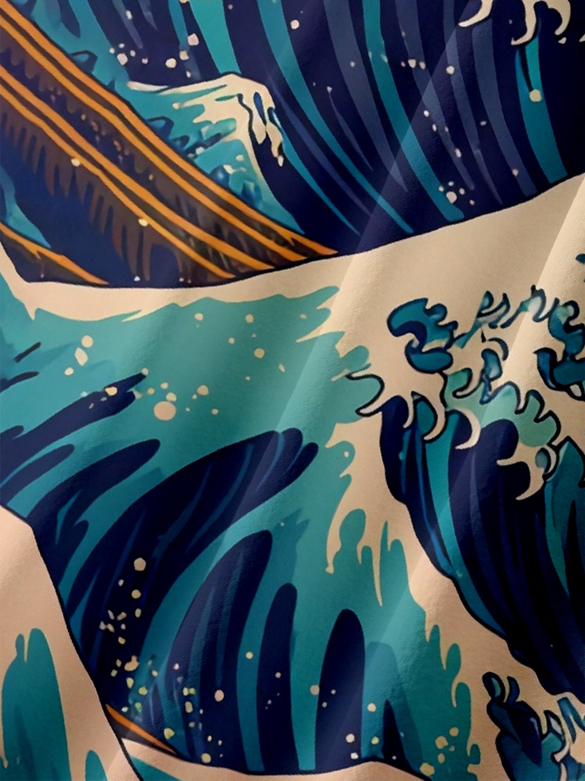Hardaddy X Artist Kimprut Imut Japanese Ukiyo-e Wave Ramen Capybara Chest Pocket Hawaiian Shirt