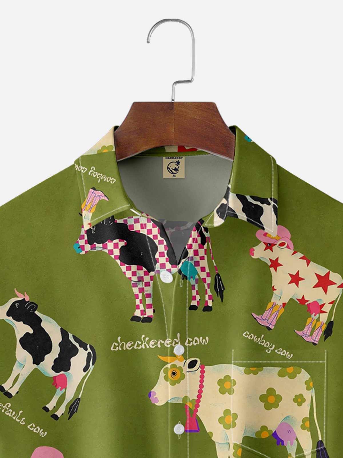 Hardaddy x Andreea Dumuta Moisture Wicking Cow Chest Pocket Hawaiian Shirt