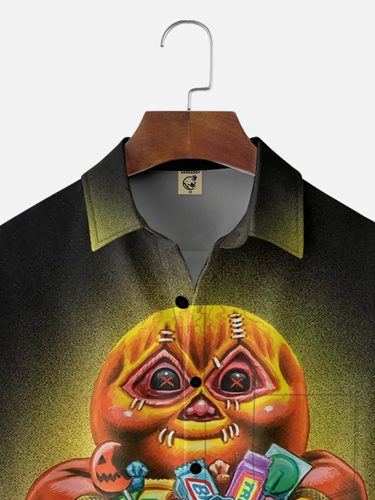 Moisture Wicking Funny Monster Chest Pocket Hawaiian Shirt