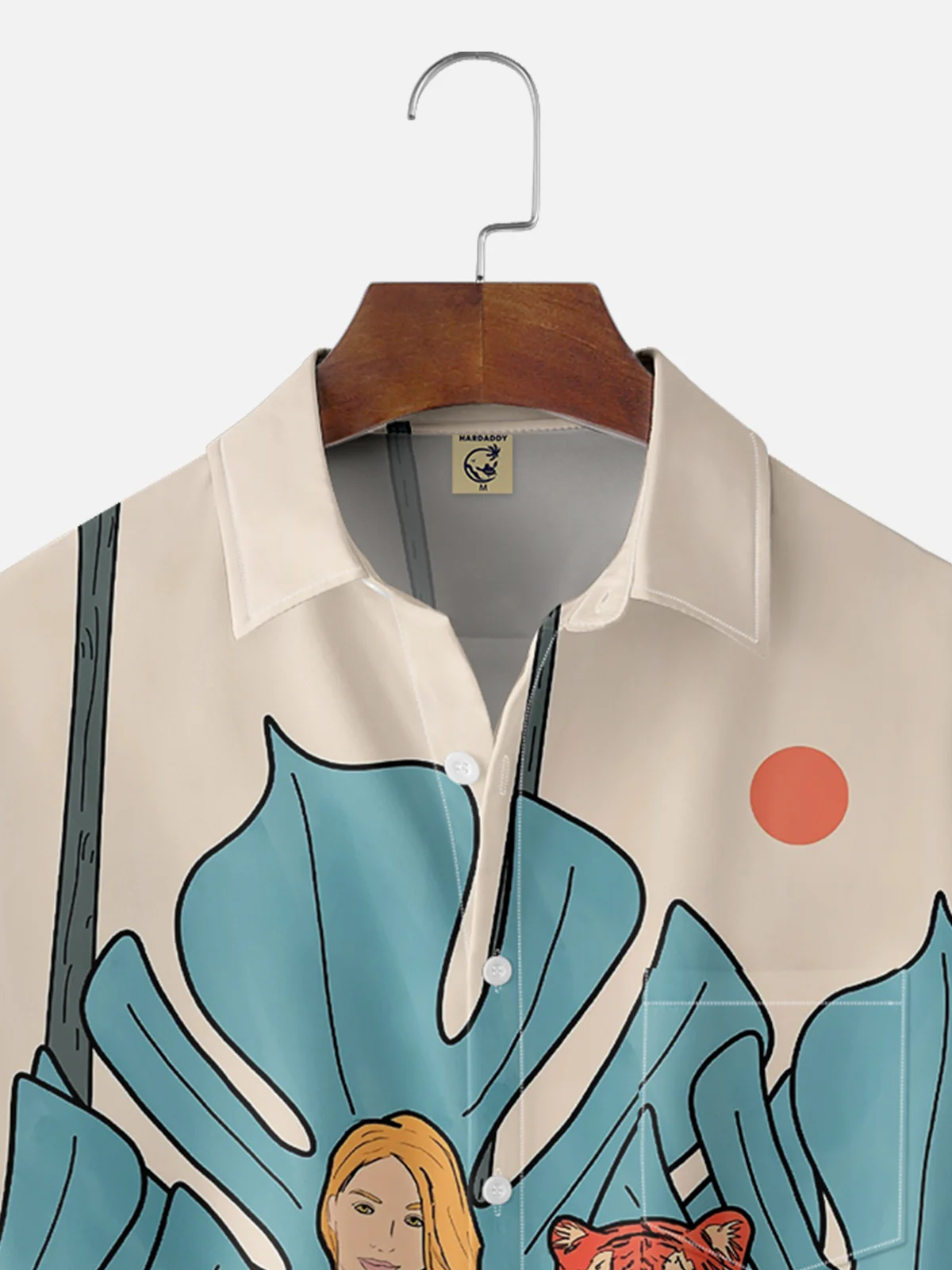 Hardaddy x Stephen Wade Moisture-wicking Lady and Tiger Chest Pocket Hawaiian Shirt