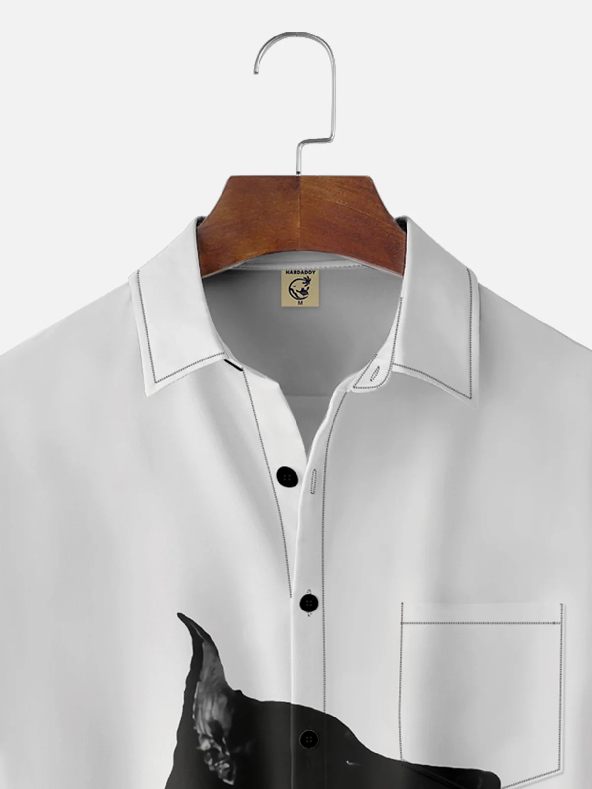 Moisture-wicking Doberman Dog Chest Pocket Hawaiian Shirt