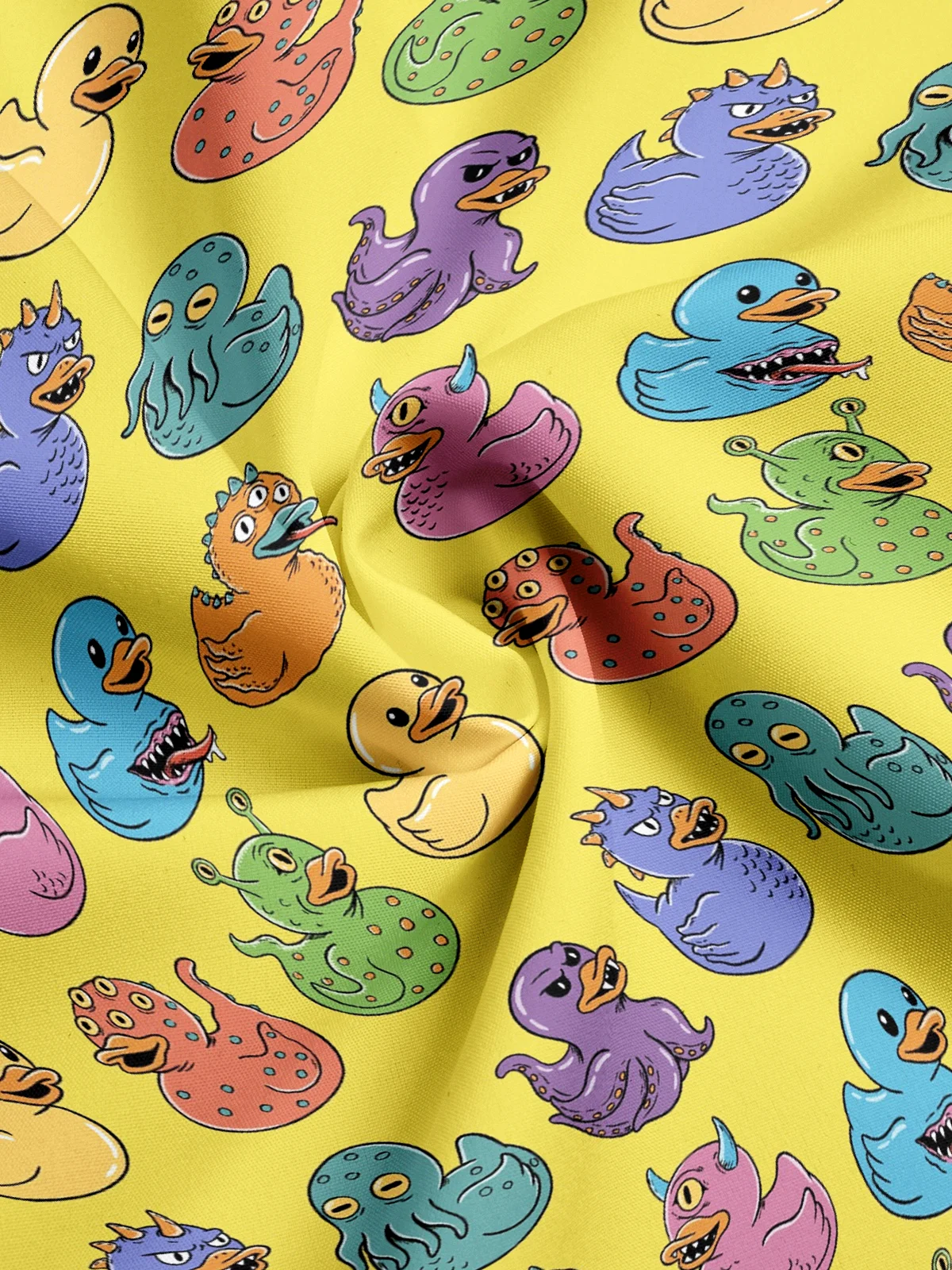 Hardaddy X Artist Coffee Man Moisture-wicking Ducks Aloha Camp Shirt
