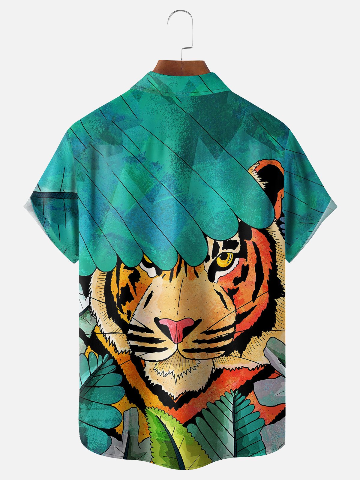 Hardaddy x Stephen Wade Moisture-wicking Dream Tiger Chest Pocket Hawaiian Shirt