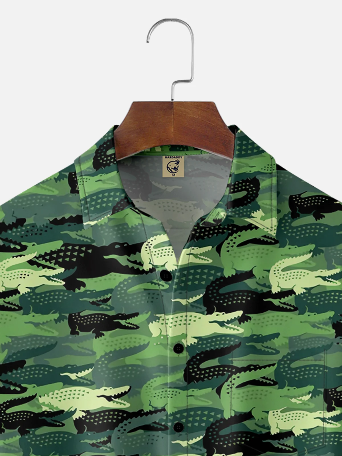 Moisture-wicking Alligator Chest Pocket Hawaiian Shirt