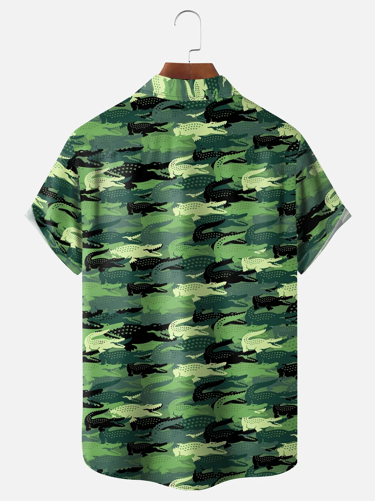 Moisture-wicking Alligator Chest Pocket Hawaiian Shirt