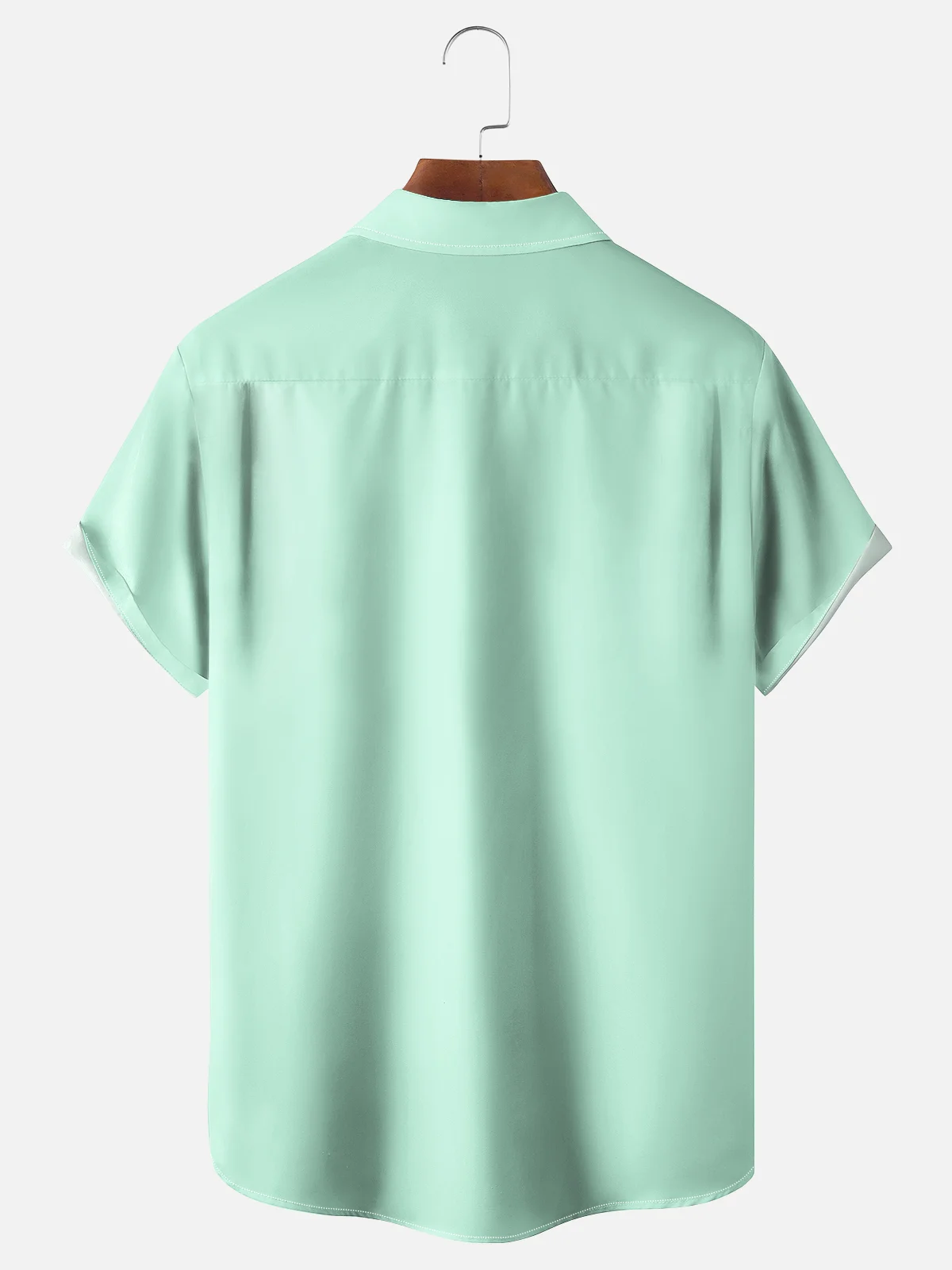 Moisture-wicking Vintage Girl Cocktail Chest Pocket Bowling Shirt