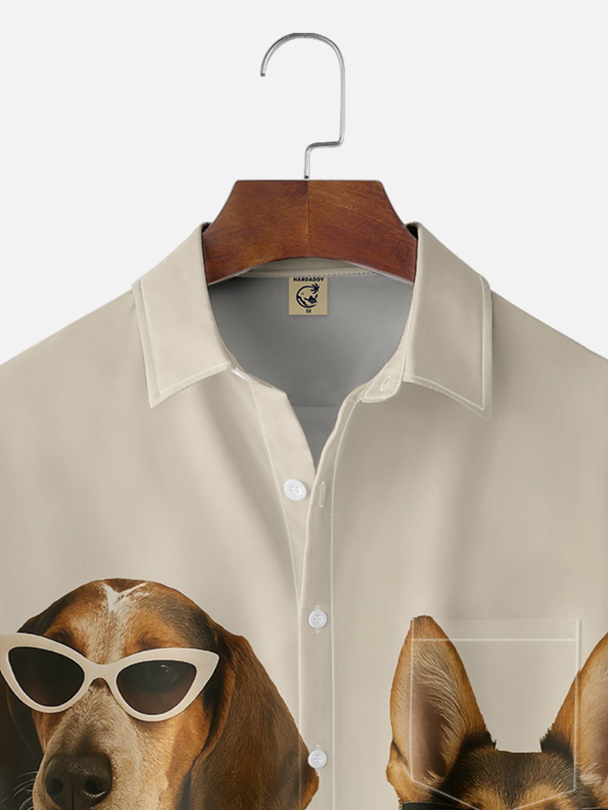 Moisture-wicking Fashion Mode Dogs Chest Pocket Casual Shirt