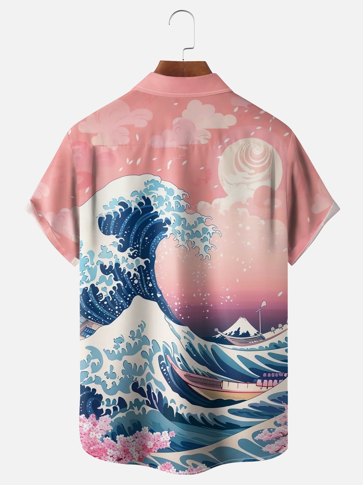 Hardaddy X Artist Kimprut Imut Japanese Ukiyo-e Wave Cat Chest Pocket Hawaiian Shirt