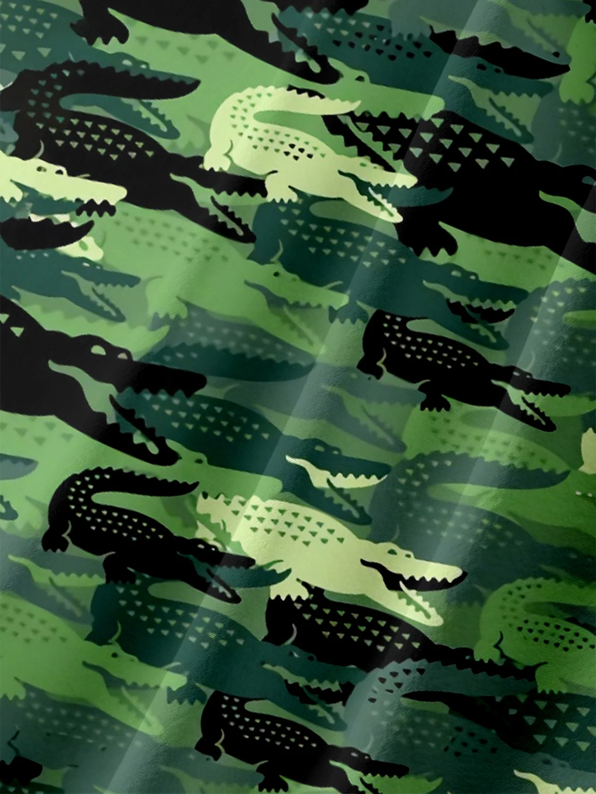 Moisture-wicking Alligator Chest Pocket Hawaiian Shirt