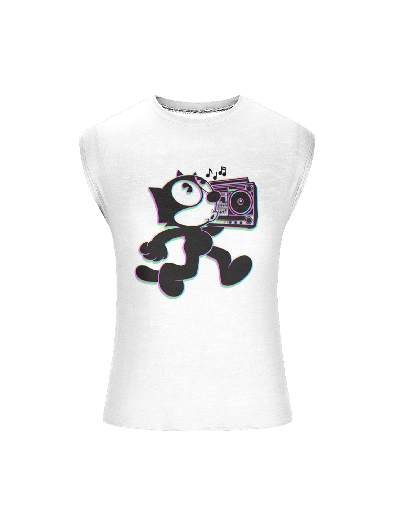 Hardaddy X Artist Contatoeoli Studio Mens Crewneck Tank Tops Pop Music Cat Beach Sleeveless Shirt