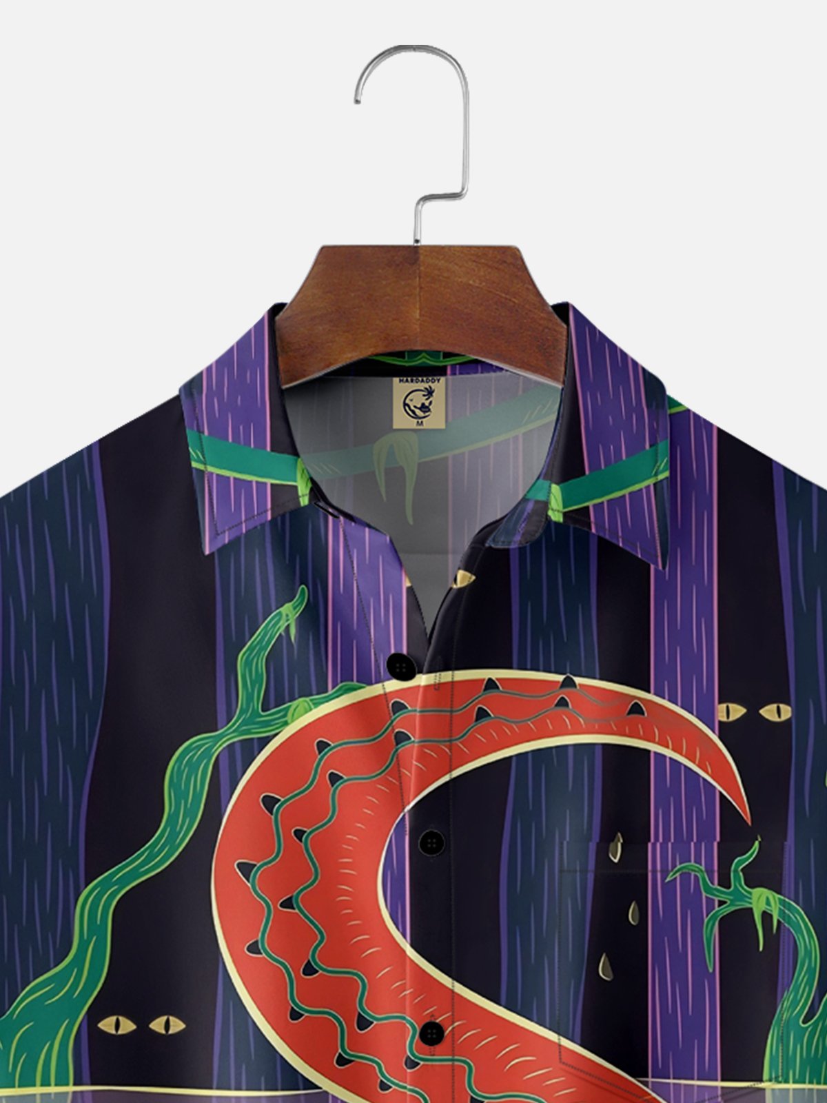 Moisture-wicking Alligator Chest Pocket Hawaiian Shirt