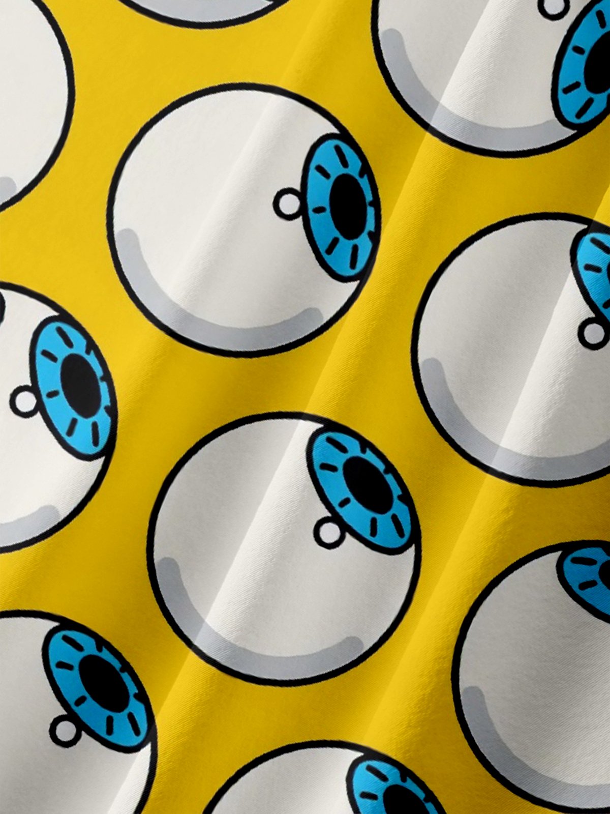 Moisture-wicking Fun Eyeball Chest Pocket Casual Shirt