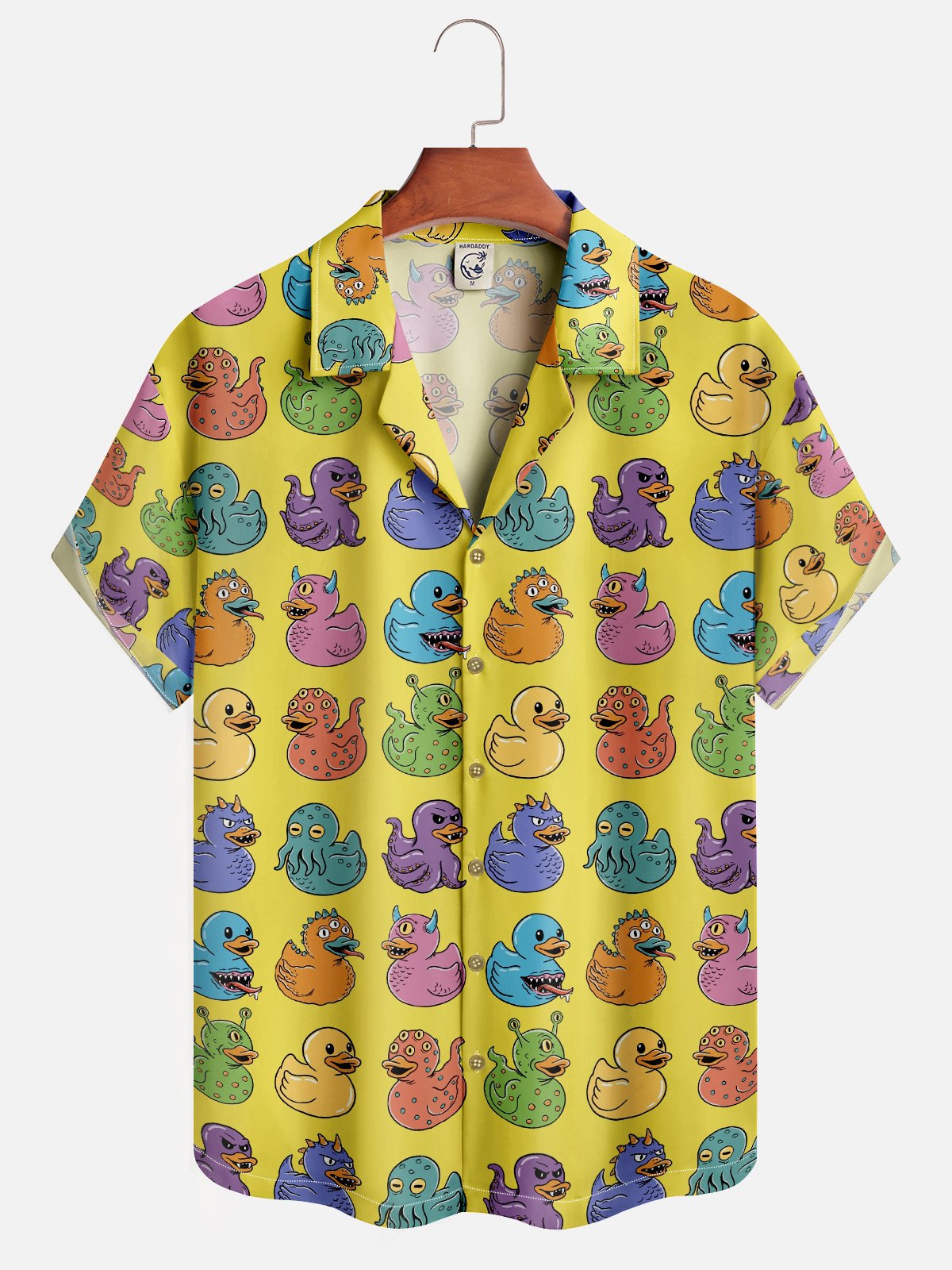 Hardaddy X Artist Coffee Man Moisture-wicking Ducks Aloha Camp Shirt
