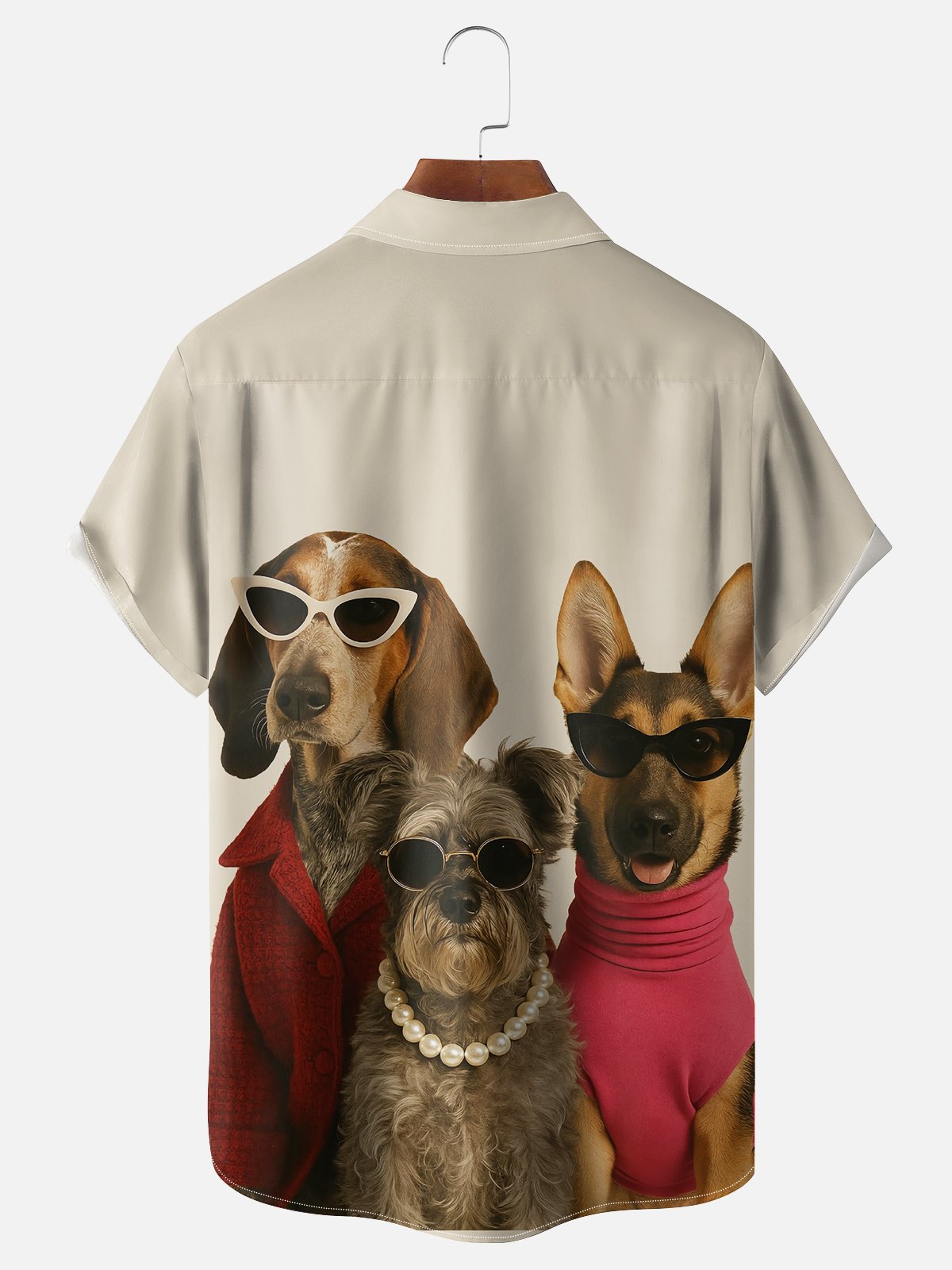 Moisture-wicking Fashion Mode Dogs Chest Pocket Casual Shirt