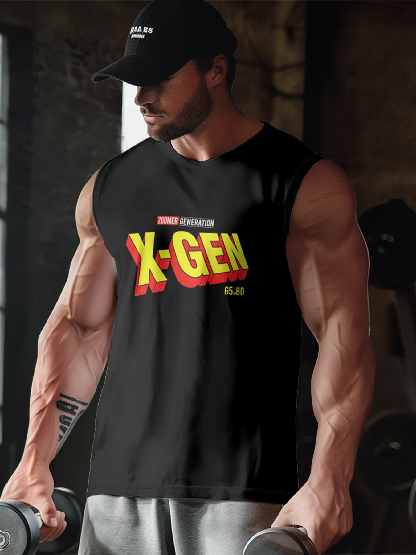 Hardaddy X Artist Contatoeoli Studio Mens Crewneck Tank Tops X-gen Beach Sleeveless Shirt