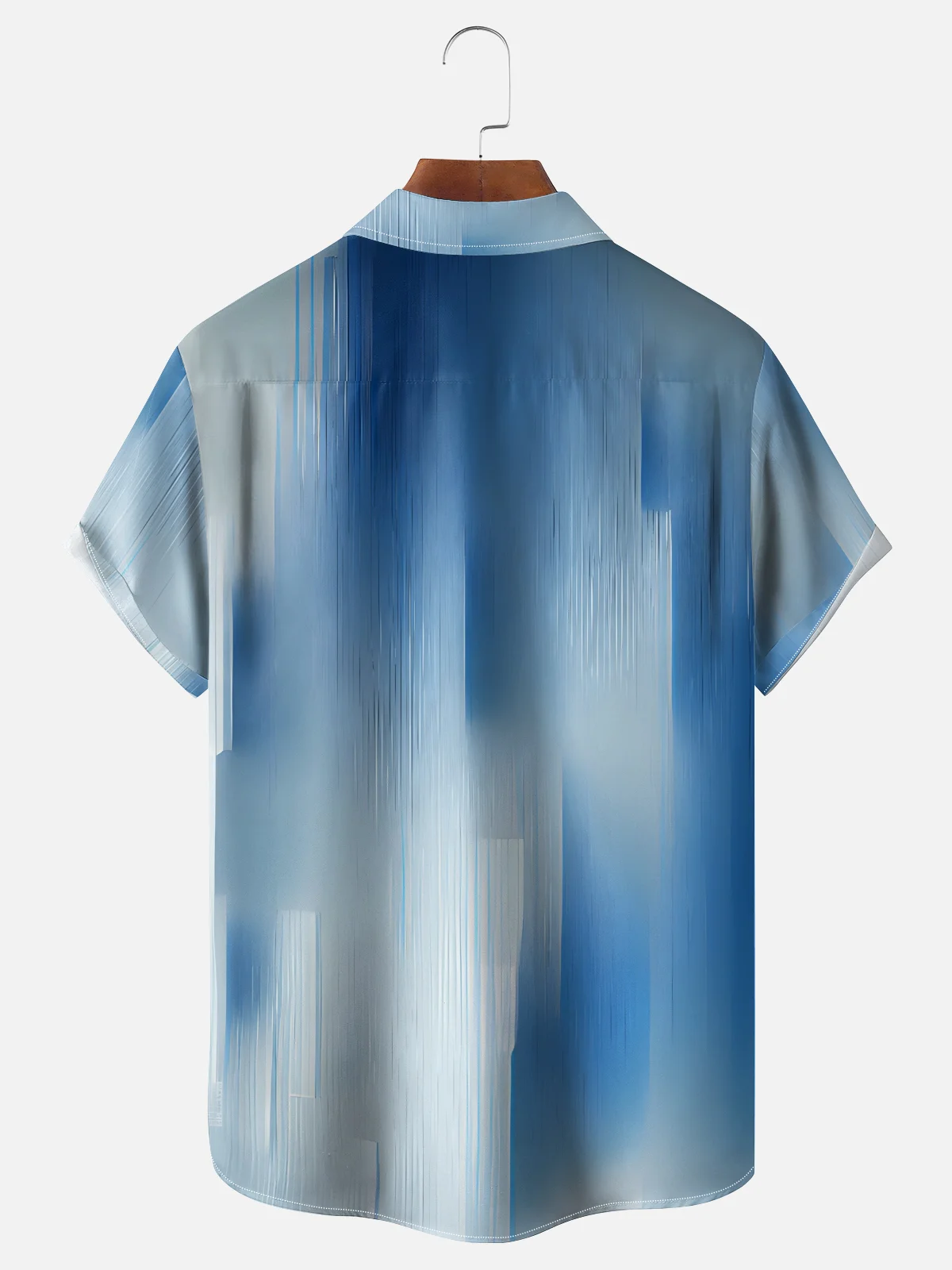 Moisture-wicking Artistic Abstract Wood Grain Chest Pocket Casual Shirt