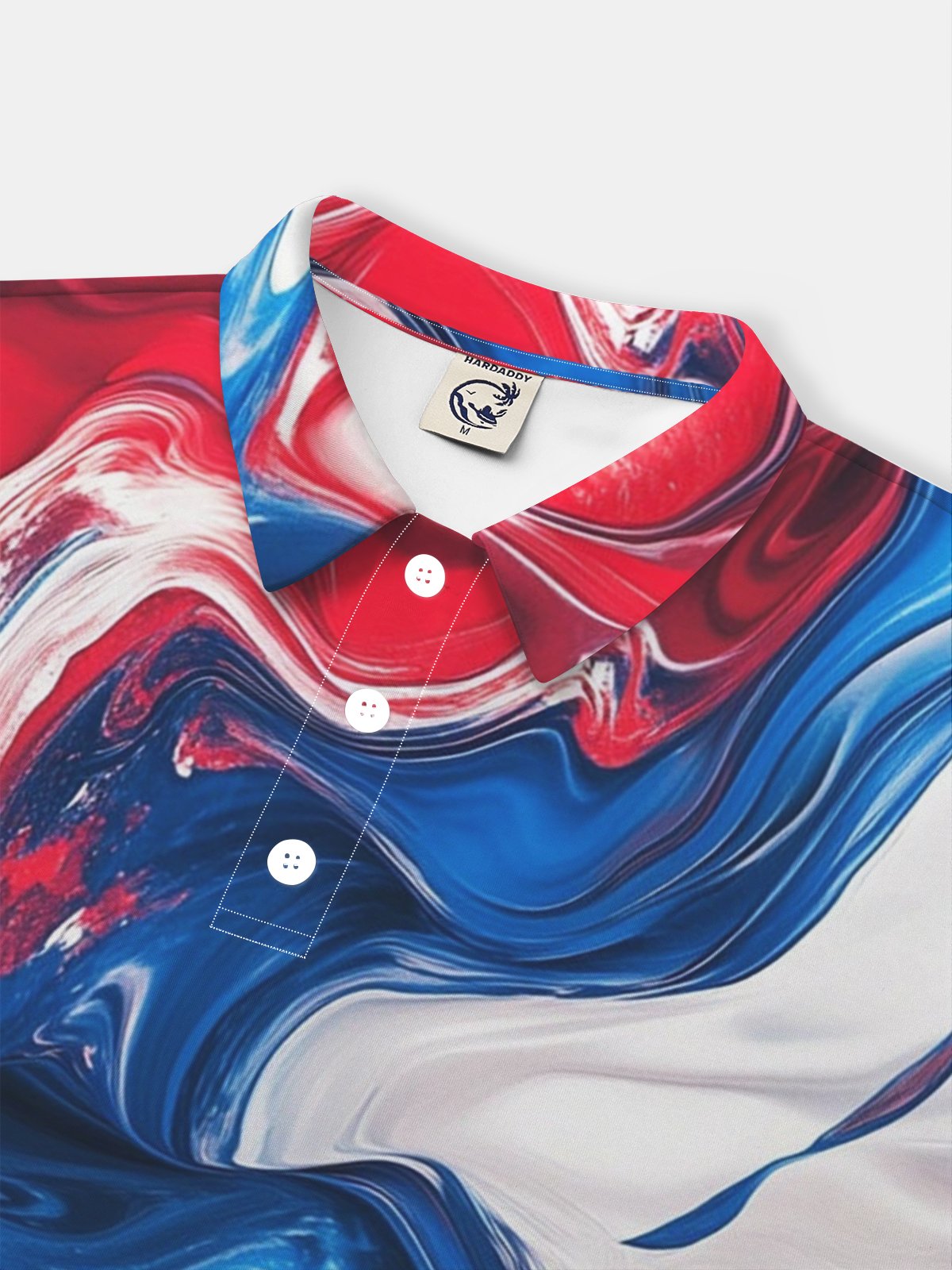 Moisture Wicking Gradient Color Abstract Stripes Short Sleeve Golf Polo
