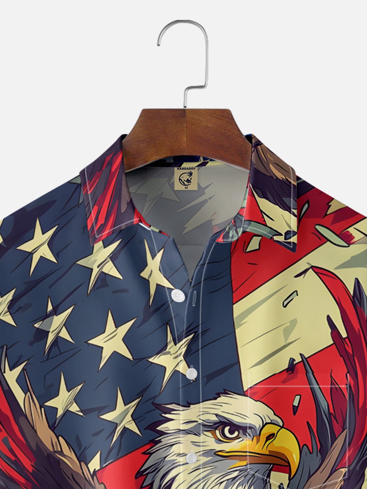 Moisture-wicking American Eagle Chest Pocket National Patriotic Shirt