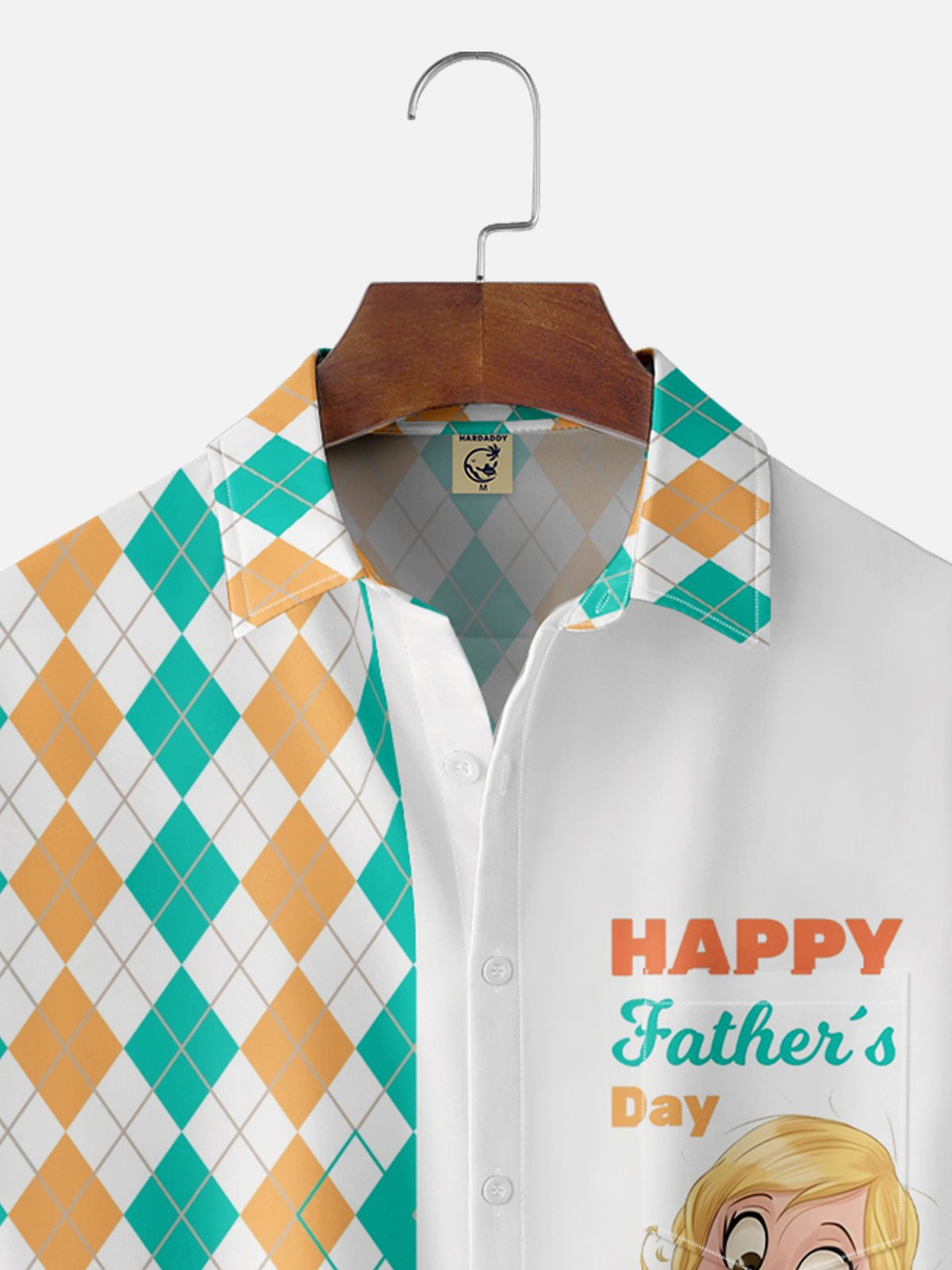 Moisture-wicking Father's Day Chest Pocket Casual Shirt