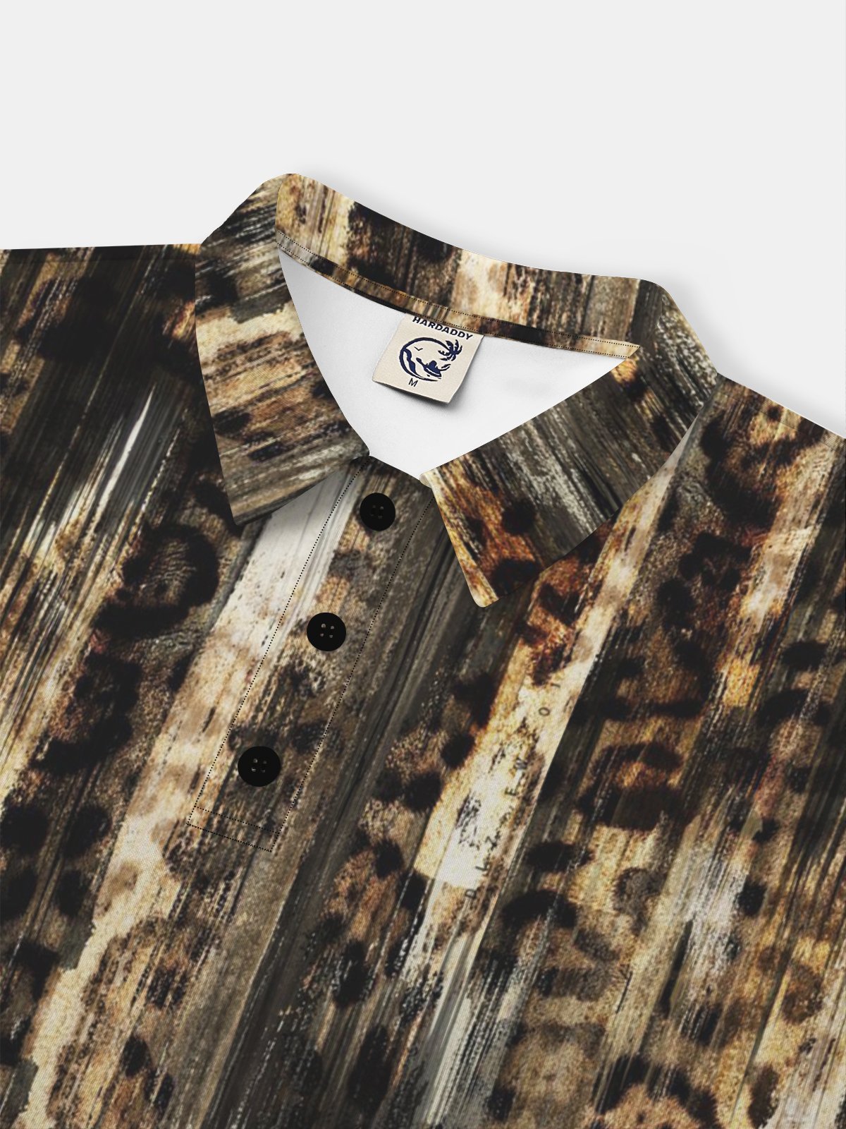 Moisture Wicking Gradient Abstract Leopard Short Sleeve Golf Polo