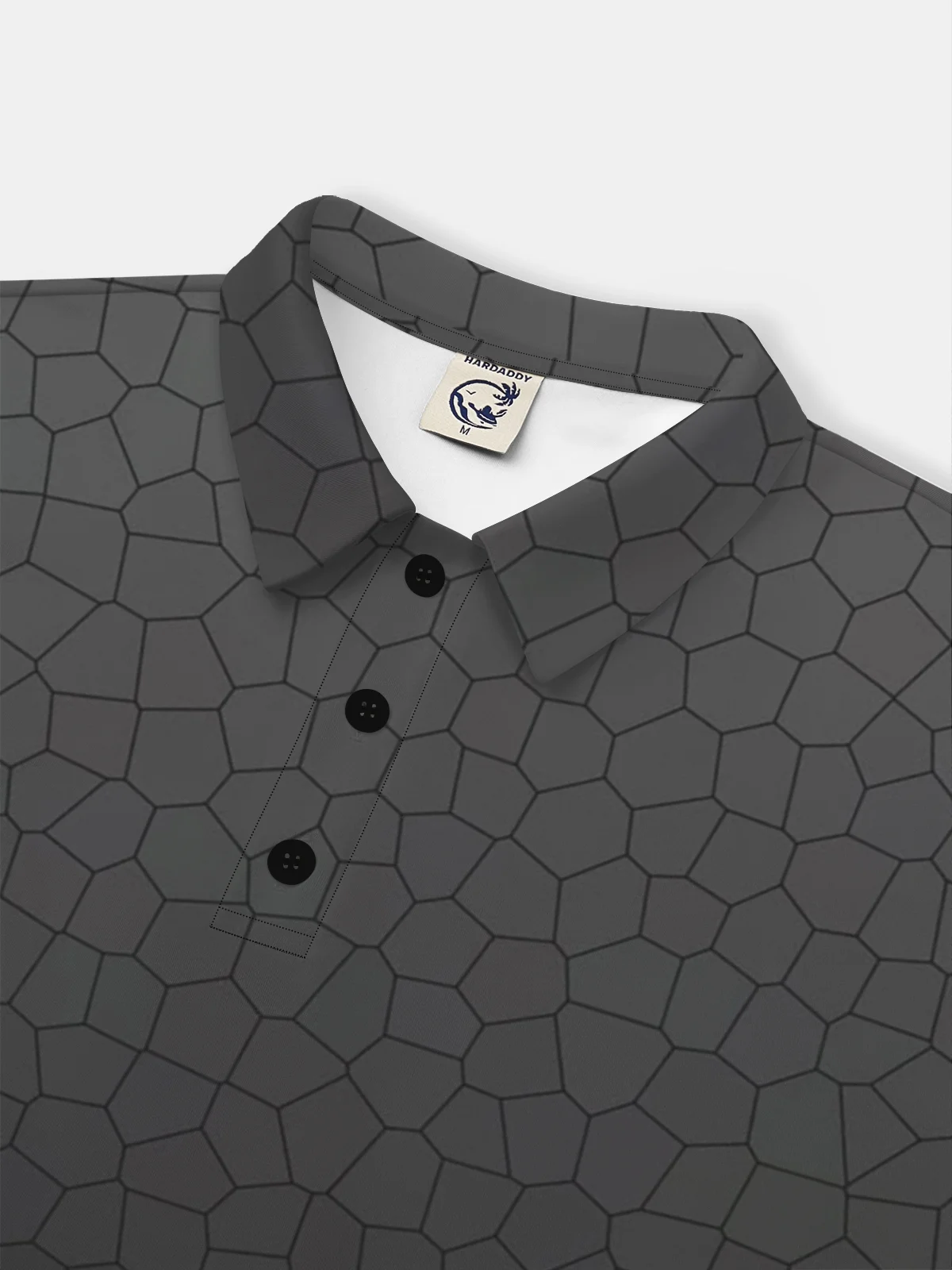 Moisture-wicking Gradient Color Abstract Geometric Short Sleeve Golf Polo