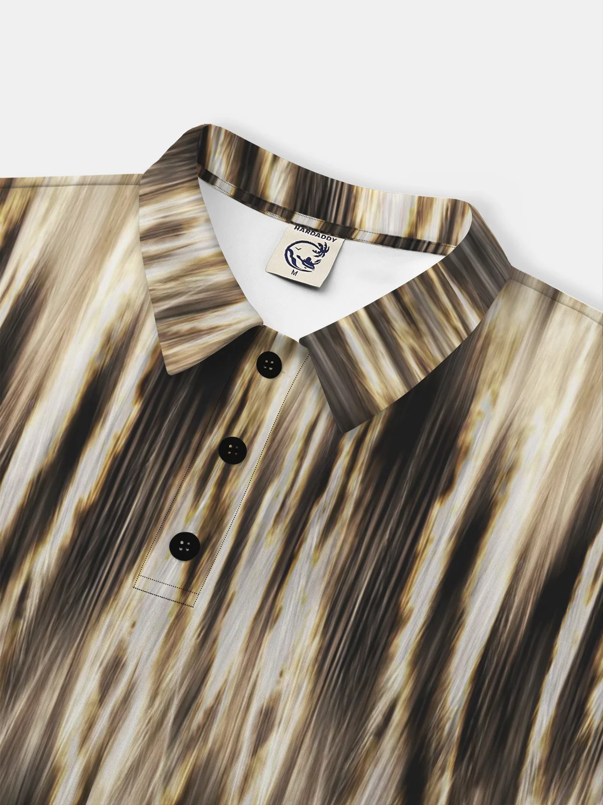 Moisture Wicking Gradient Color Abstract Wood Grain Short Sleeve Golf Polo