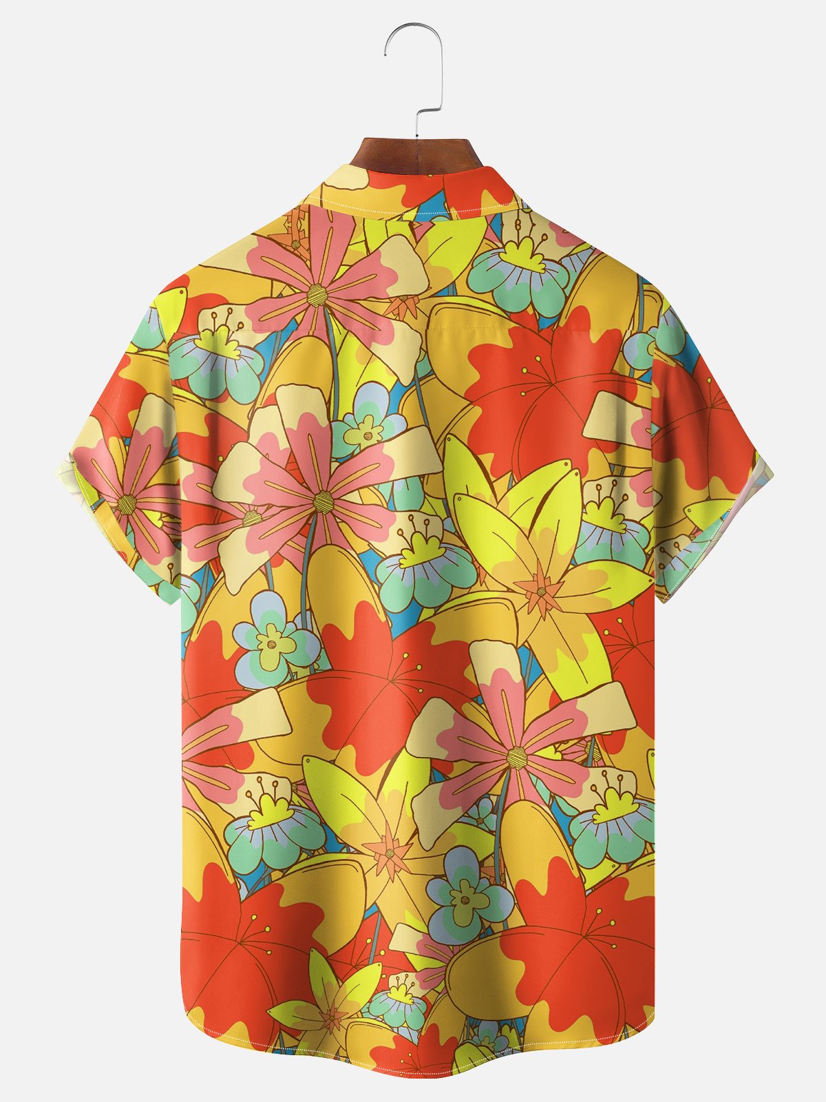 Hardaddy X Artist Stephen Wade Moisture-wicking Floral Chest Pocket Hawaiian Shirt