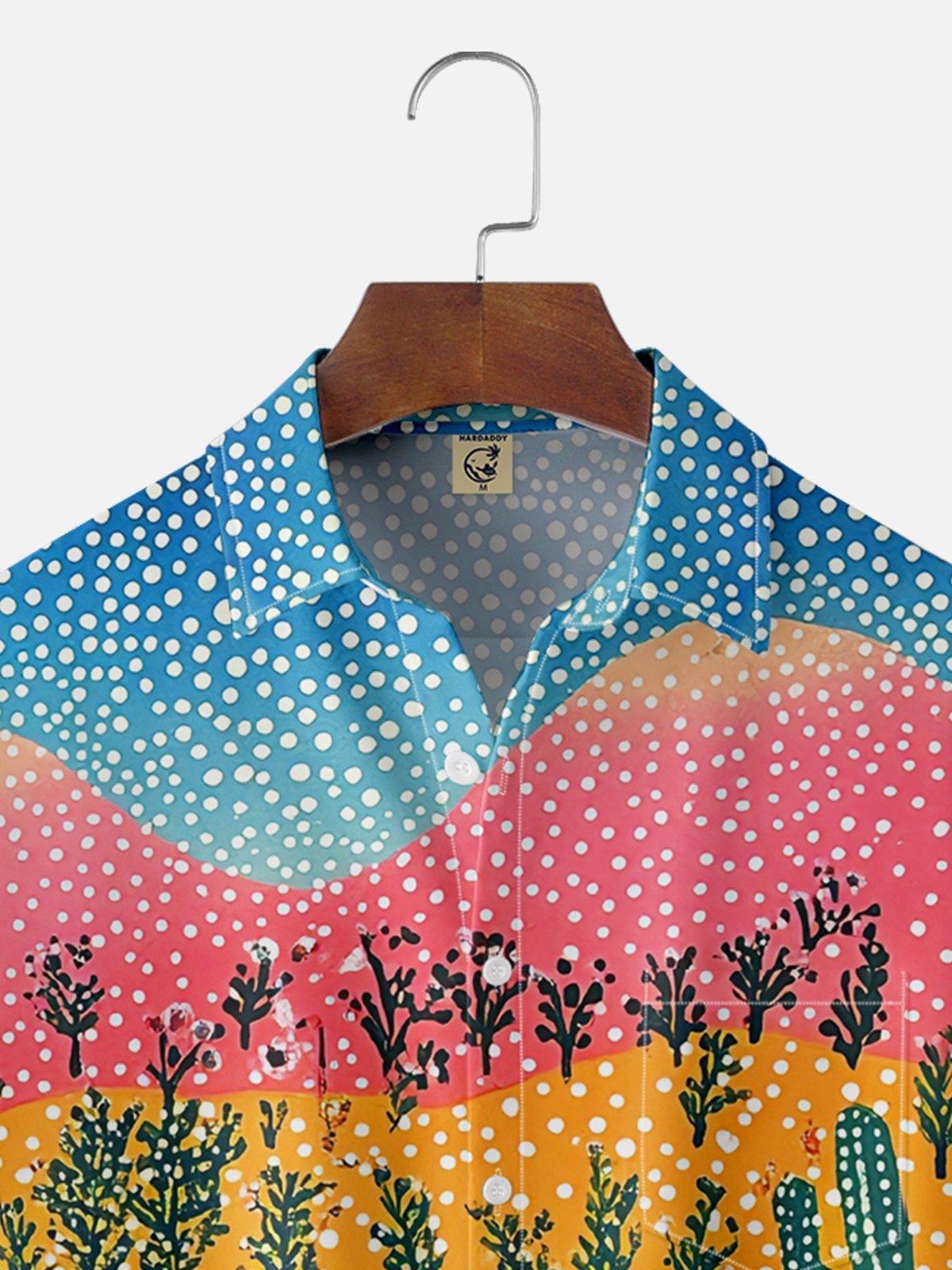 Hardaddy X Artist Kathleen Shimmield Moisture-wicking Landscape Cactus Chest Pocket Hawaiian Shirt