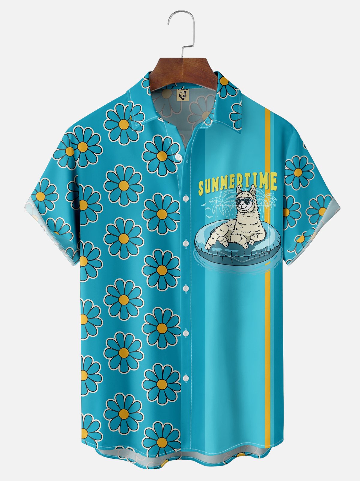 Hardaddy X Kimprut Imut Moisture Wicking Floral Alpaca Chest Pocket Hawaiian Shirt