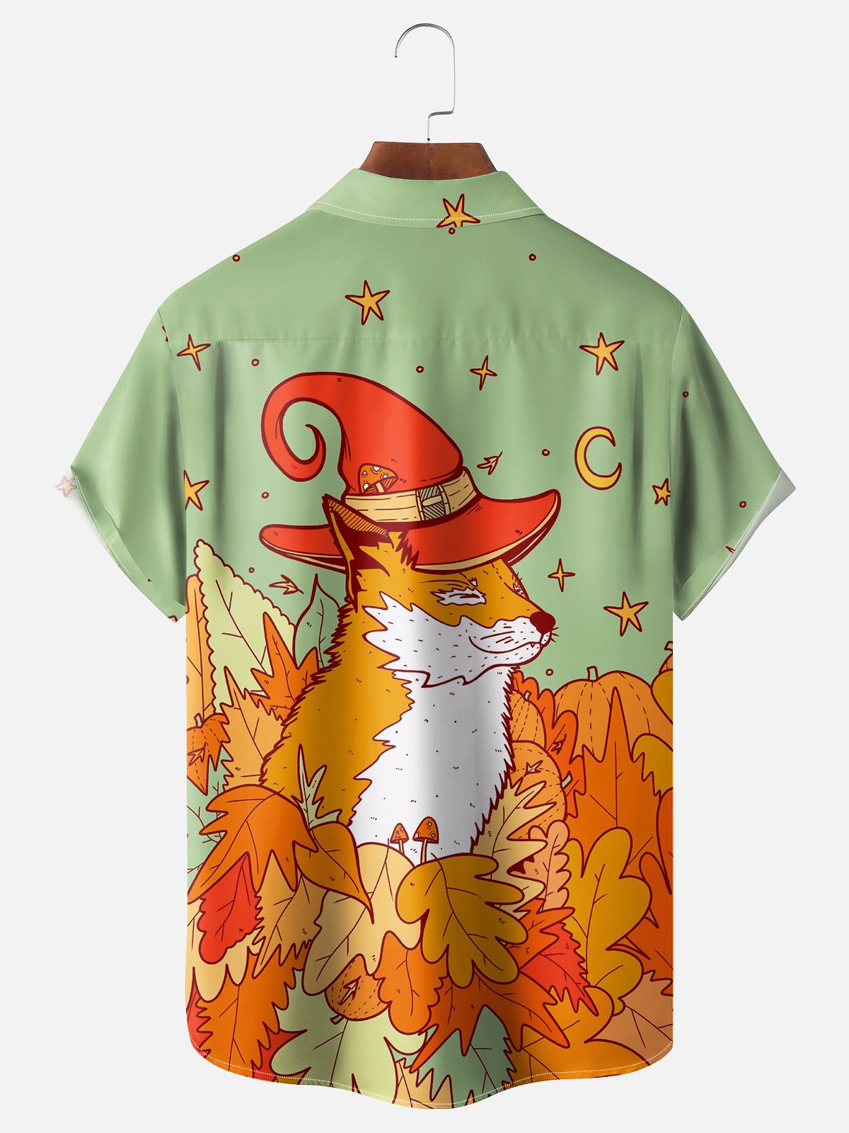 Hardaddy X Artist Stephen Wade Moisture-wicking Magic Fox Chest Pocket Hawaiian Shirt